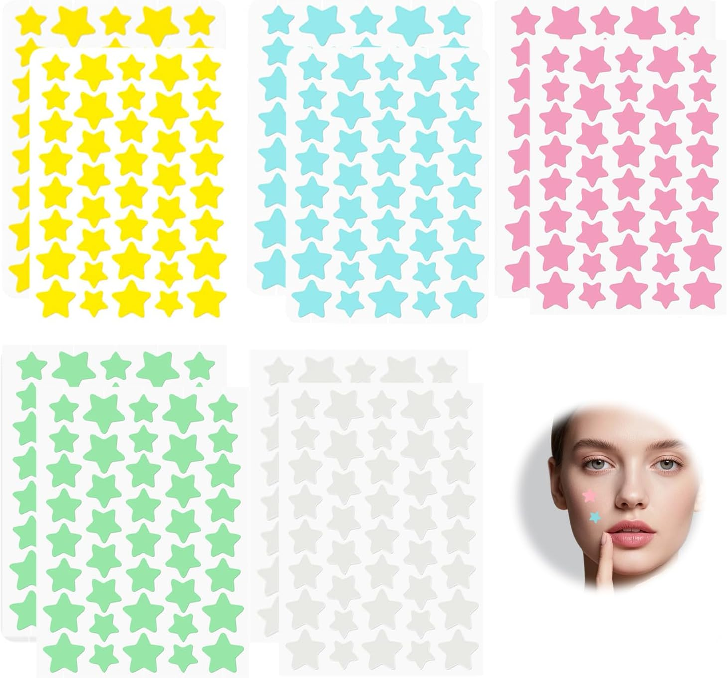 400 Pcs Pimple Patches for Face, Hydrocolloid Patch Starface Pimple Patches with Tea Tree Oil for Day and Night Use, Invisible Zit Targets Suitable for Young People, Student, Stay up Late, Traveling image number 3
