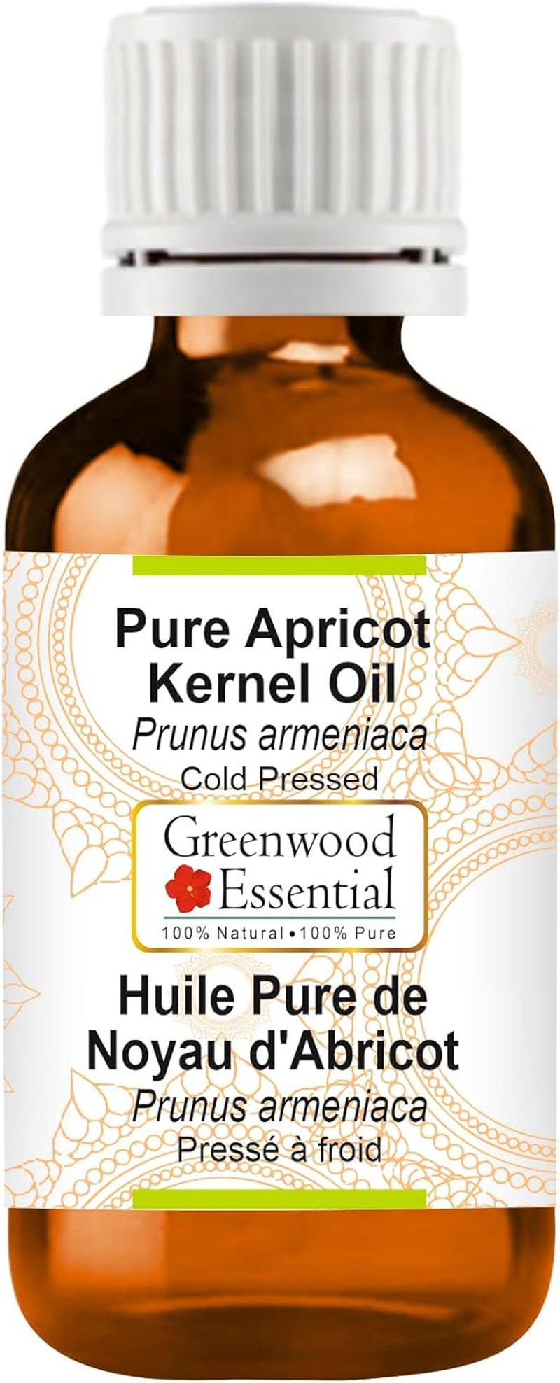 Greenwood Essential Pure Apricot Kernel Oil (Prunus Armeniaca) Cold Pressed for Personal Care 50Ml (1.69Oz) image number 5