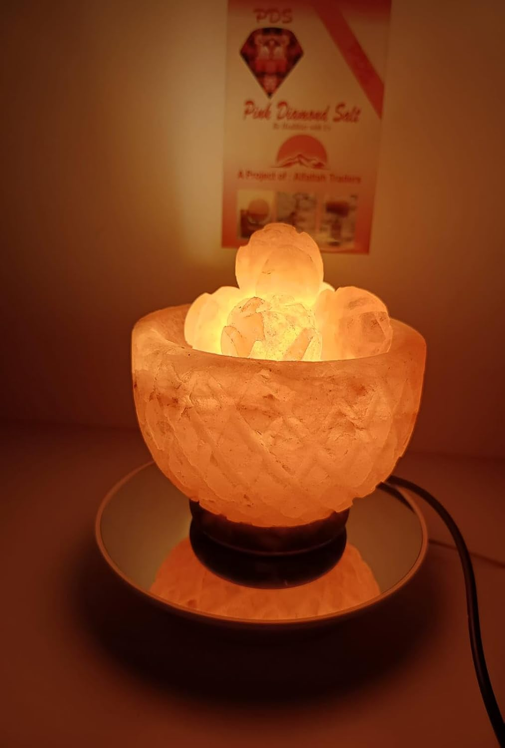 3-4 KG Himalayan Premium Natural Pineappple Fire Bowl Salt Lamp 100% Authentic, Beautifully Hand Crafted Pineappple Fire Bowl Salt Lamp image number 1