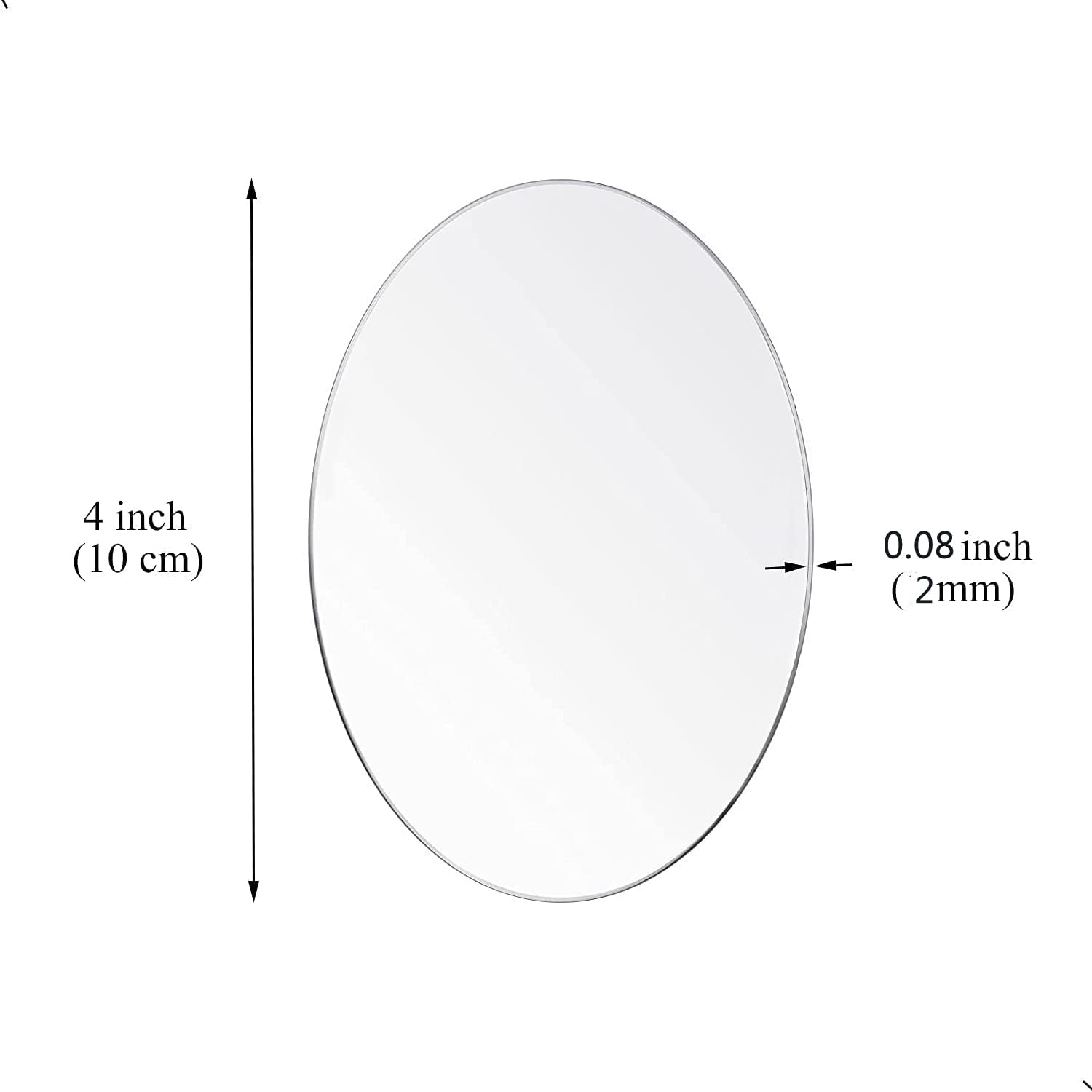 40 Pieces 2Mm Thickness Clear Circle Acrylic Sheets, 10Cm round Panels, Blanks Transparent Circle Disc Ornament for Children Monthly Milestone Cards Picture Painting DIY Arts Crafts Projects Board