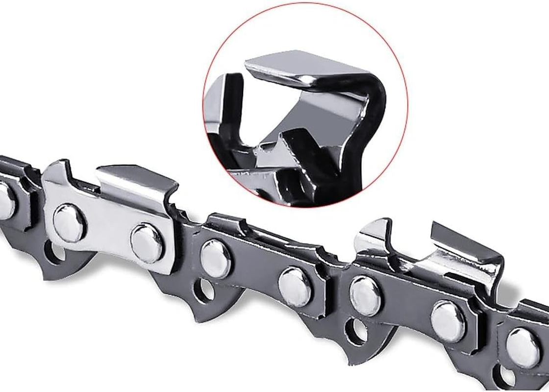 4 Pack 12 Inch Chainsaw Chain, 3/8 LP Pitch .043 Gauge 45 Drive Link Replacement, Durable Low-Vibration Saw Chain Compatible for Most 30.5 Cm Chainsaws, Hardened Steel Construction-Damaill image number 2