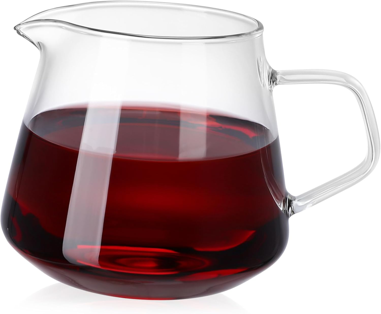 Alipis Heat-Resistant Transparent Glass Kettle Multi-Purpose Coffee Milk Tea Pot with Dust-Resistant Lid for Home Use and Entertaining Guests image number 2