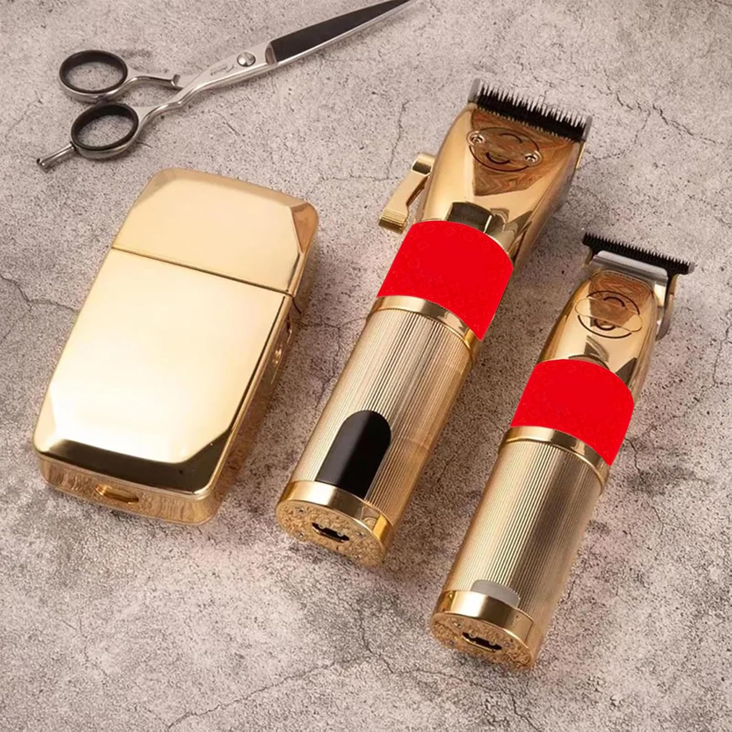 NICENEEDED Non-Slip Clipper Grip Silicone Sleeve Covers for Hairdressers Professional Hairdressers Clipper Bands Heat Resistant Hair Grippers Pack of 3 image number 1