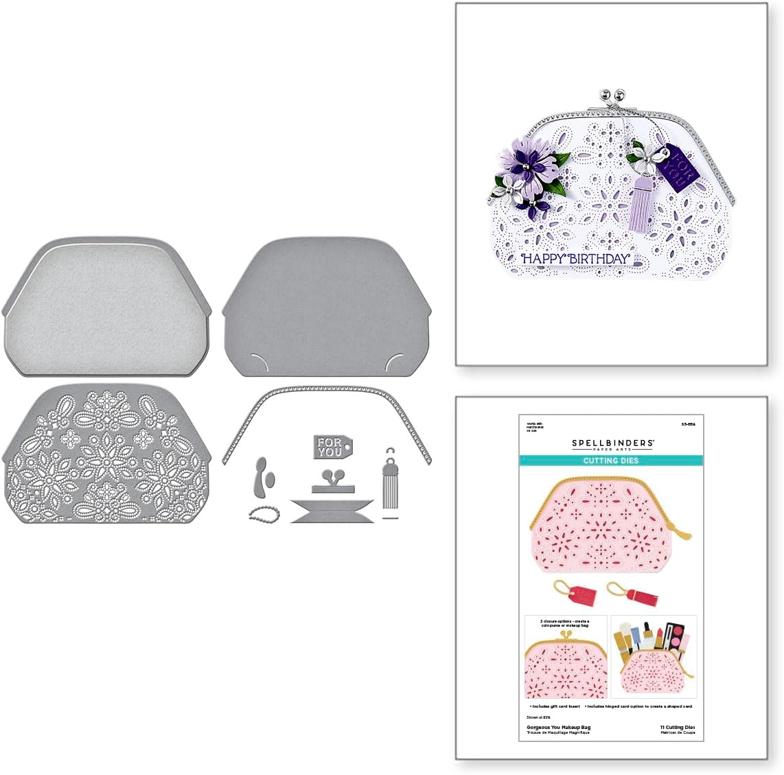 Spellbinders Gorgeous You Makeup Bag Etched Dies from the Gorgeous You Collection image number 2