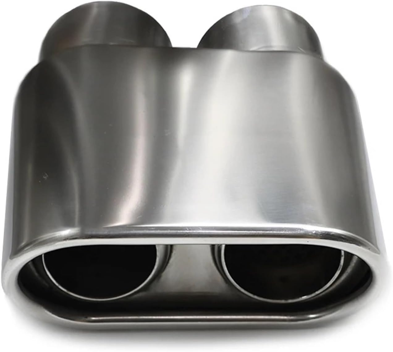 1 Pcs Double Inner Exhaust Tip 304 Stainless Steel Exhaust Tip Square Muffler Tips Compatible for Universal Car 60Mm Nozzle image number 5