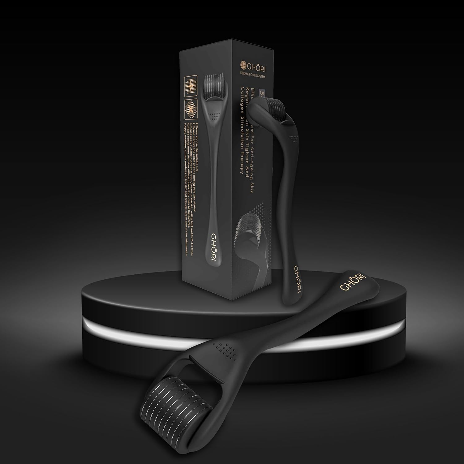 GHORI Derma Roller for Hair Growth with 540 Microscopical Needles Repairs Damaged Hair, Activates Hair Follicles for Hair Fall & Hair Thickening (.50MM) image number 4