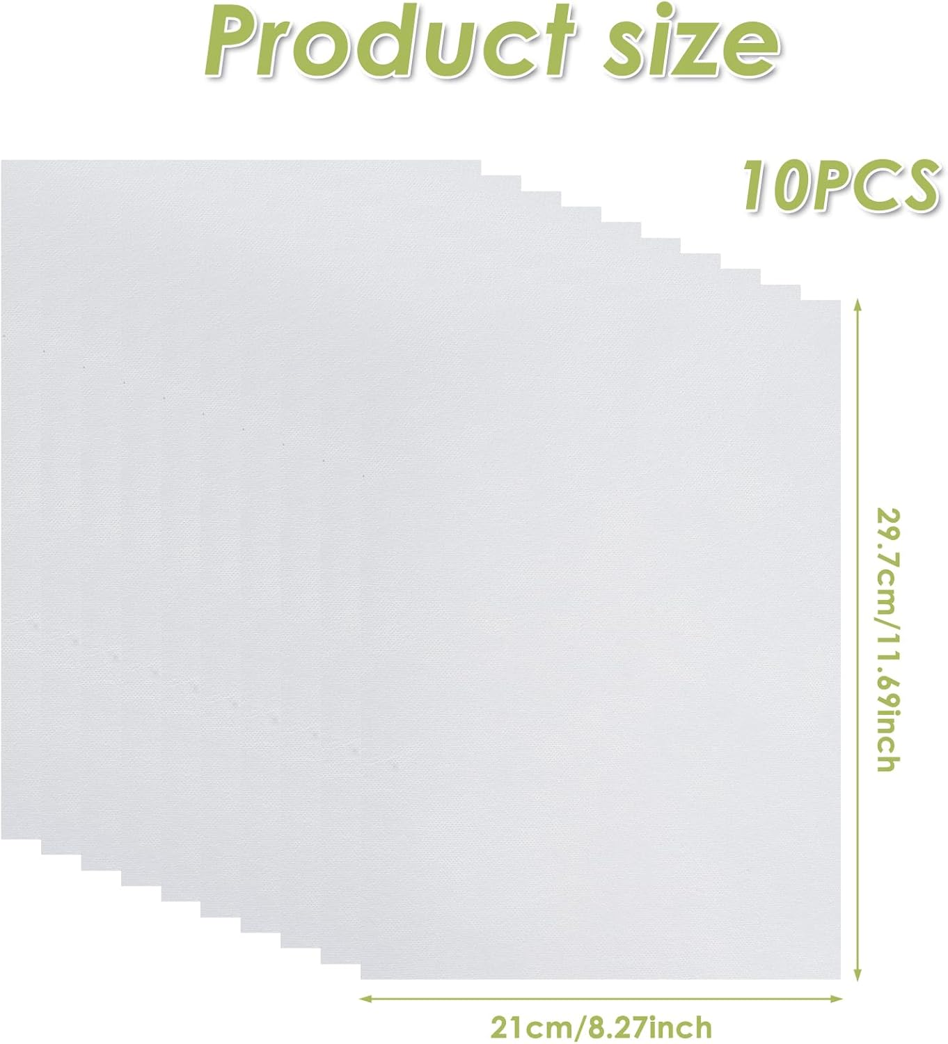 HSHGZSR Sticky Water Soluble Embroidery Stabilizer, Self Adhesive Wash Away Stabilizer, Paper Stabilizer, Wash Away Embroidery Stabilizer for Print or Draw Patterns Hand Machine Embroidery (10Pcs) image number 1