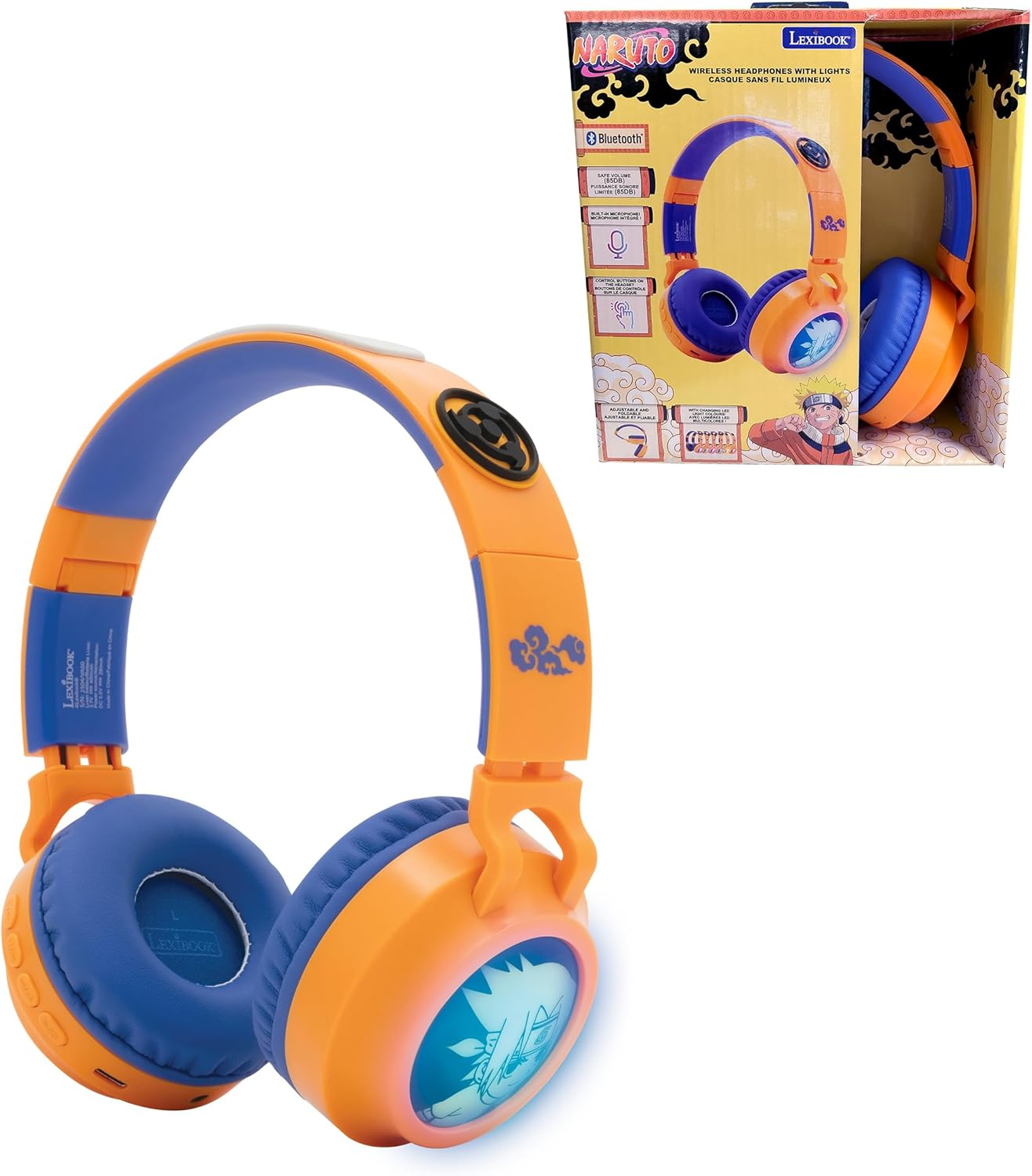 Lexibook, 3D Naruto Design Bluetooth&reg; and Wired Foldable Headphones with Safe Volume Limitation image number 3
