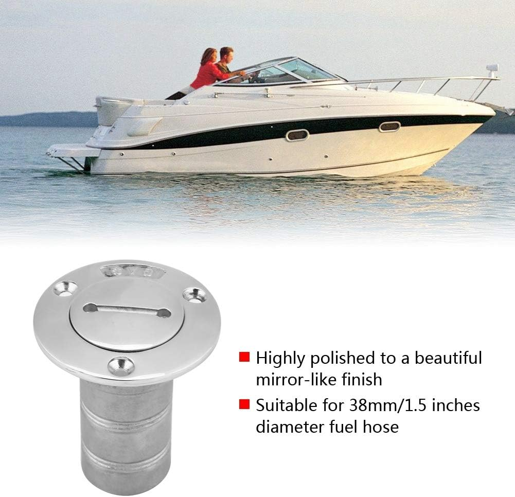 Boat Marine Stainless Steel Fuel Gas Oil Tank Deck Fill Filler Port Key Locking Gas Cap and Fuel Filler image number 6