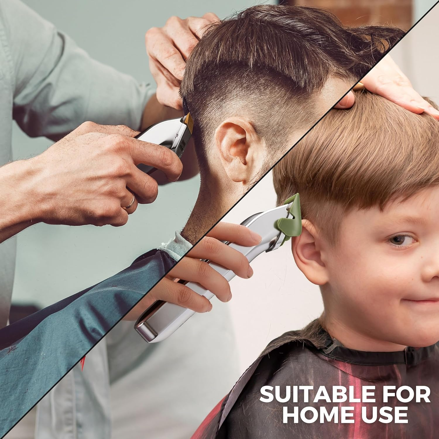 Barberboss Professional Beard and Hair Trimmer for Men, Face Trimmer, Precision Button, 2 Speed Settings, USB Charging, Ceramic and Titanium Blade, LED Indicator, QR-2089 image number 5