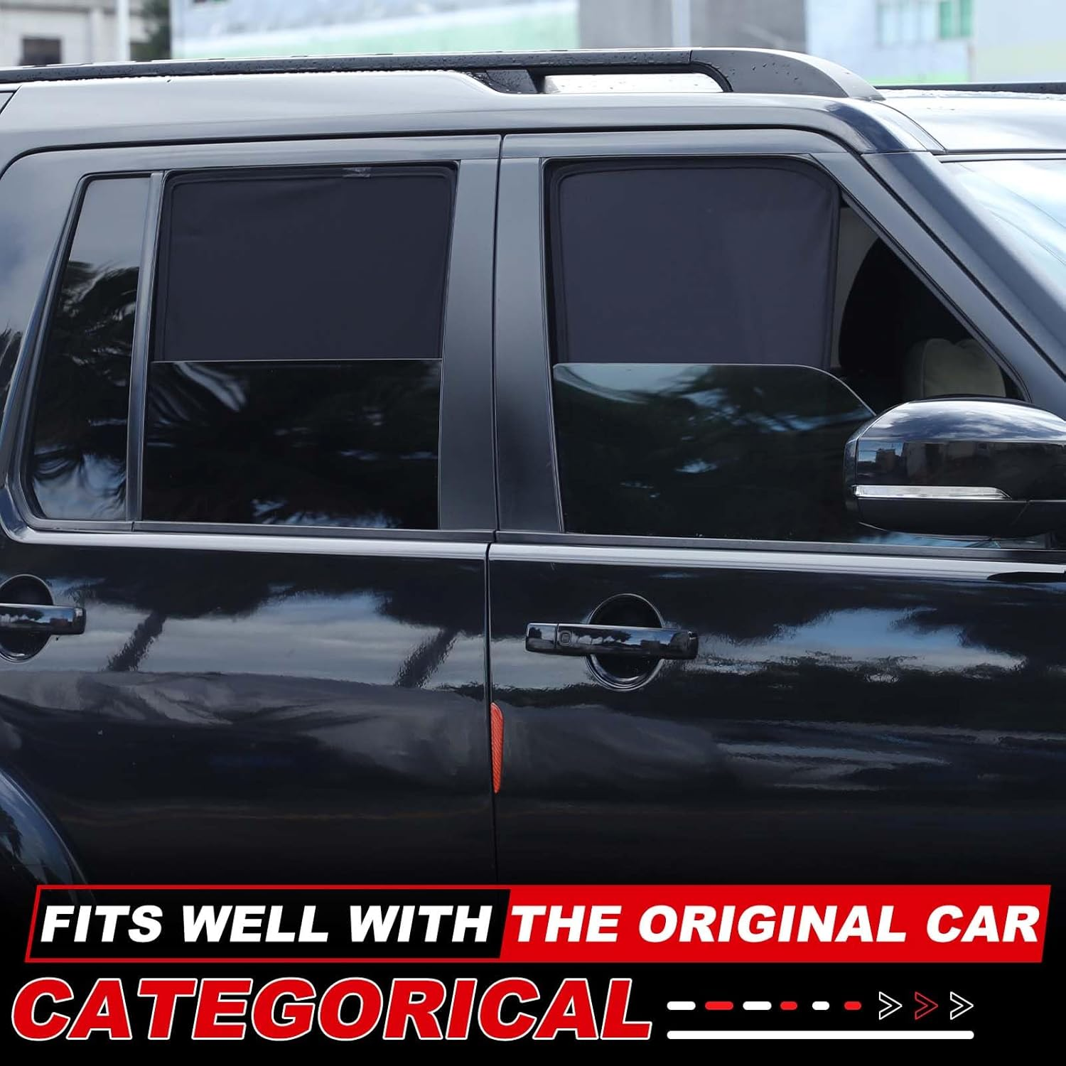 Window Sun Shade Compatible with Land Rover Discovery Accessories | Windscreen Blind Mesh | Polyester (Side & Trunk Windows 10Pcs, 2010-2016 Discovery 4) image number 4