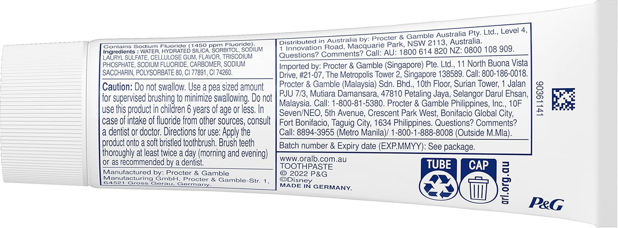 Oral-B Kids Toothpaste Frozen 6+ Years, 92G (Pack of 3)