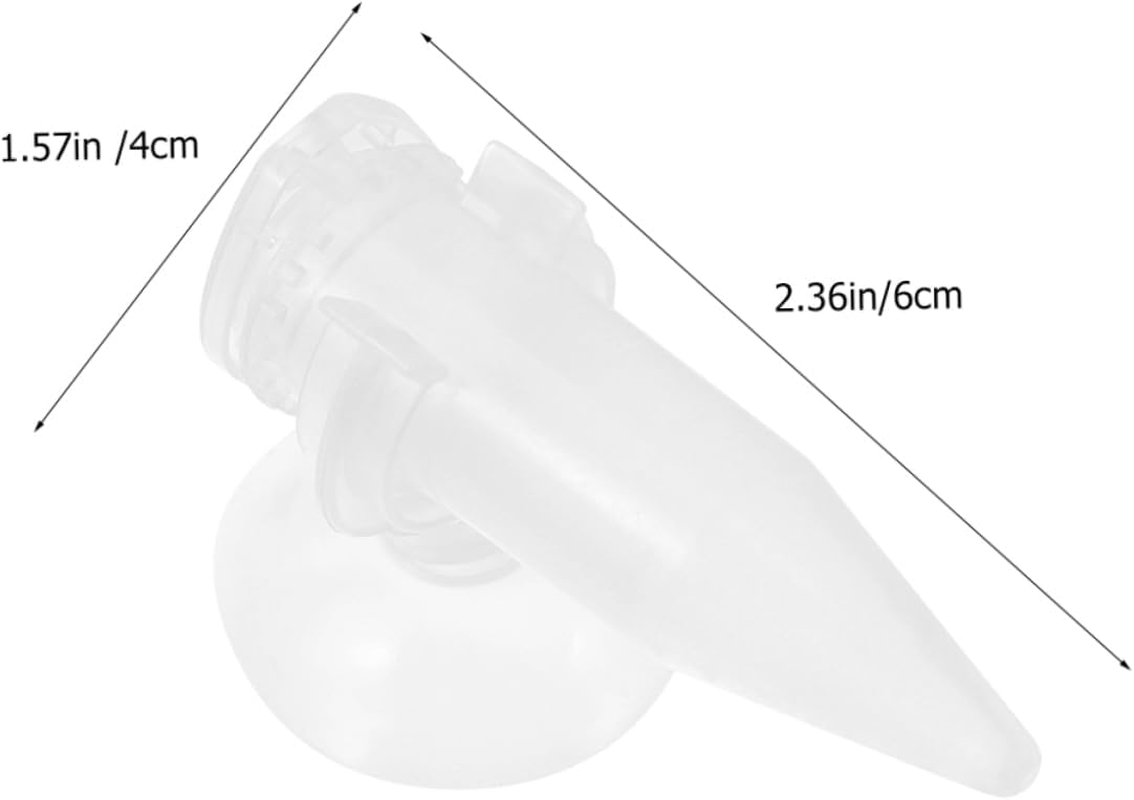 EXAOMBLE 6Pcs Mini Plastic Shrimp Feeder Dispenser with Suction Cup for Aquarium Fish Tanks, Automatic Fish Feeder Suitable for Small Shrimp Hatchery and Aquatic Pet Breeding image number 4