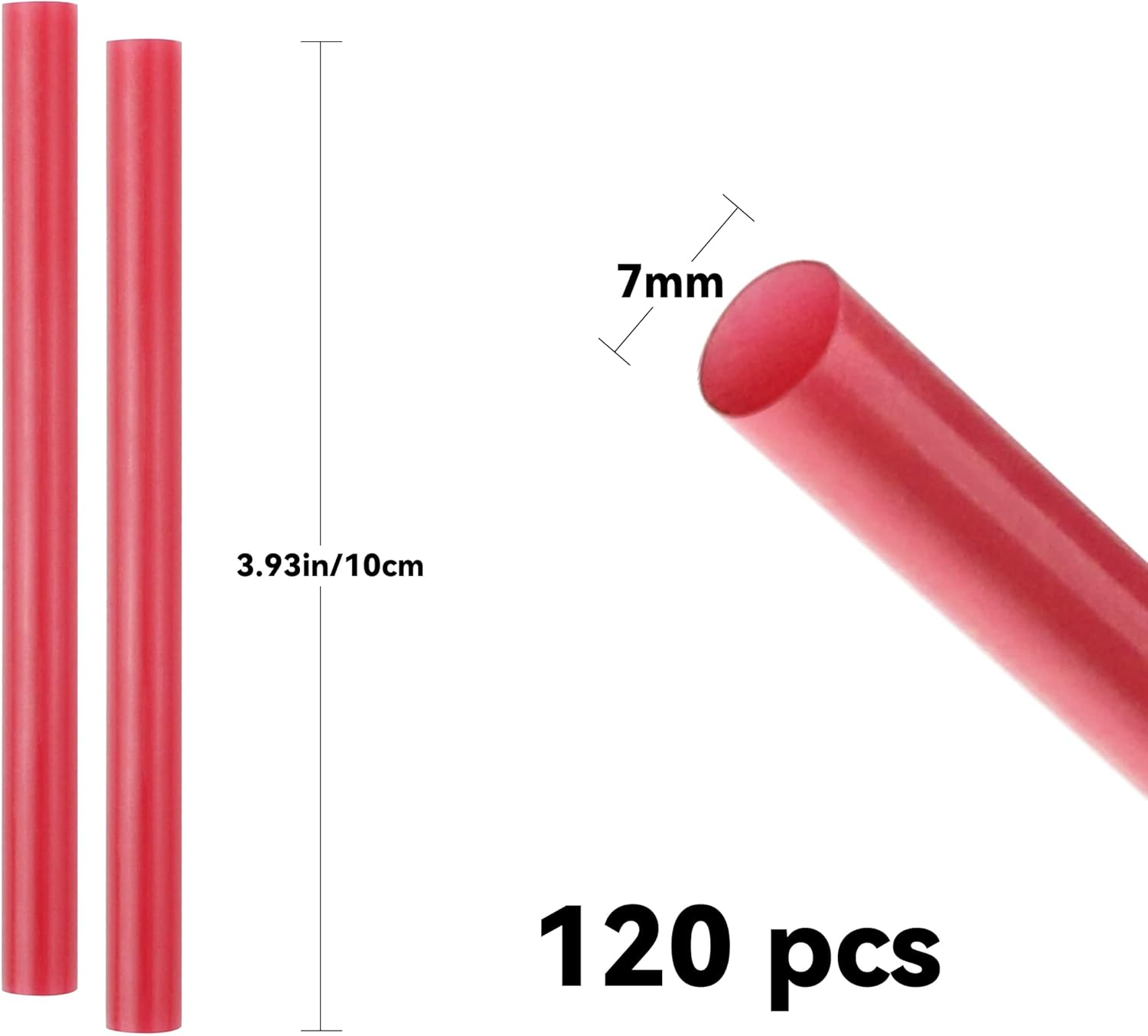 120 Pack Colord Hot Glue Sticks, 3.9'' Melt Adhesive Glue Sticks for Handmade Arts,Crafts,General Repair and Holiday image number 6