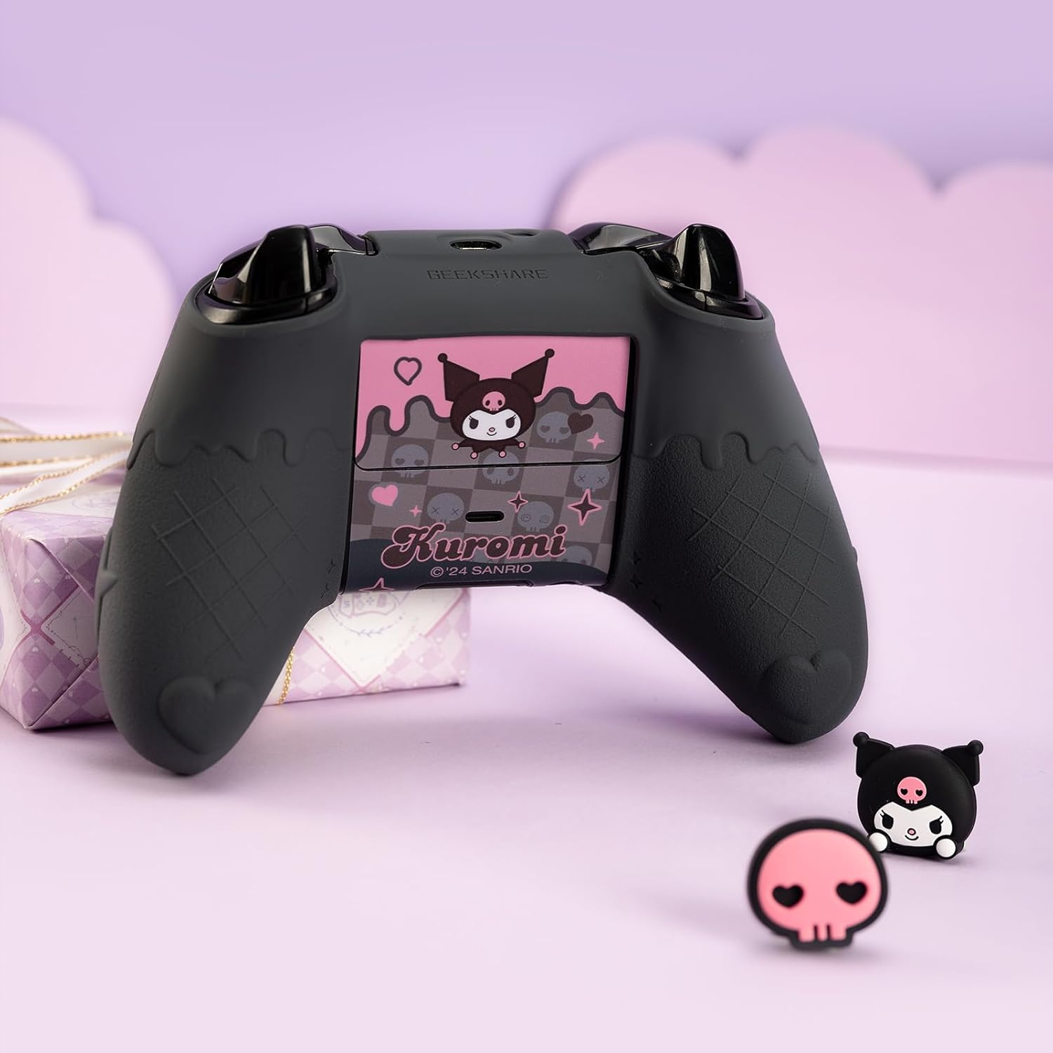 Kuitmor Cute Cover Skin for Xbox Series X Controller,Soft Silicone Protective Case,Ergonomic Protective Cover Skin Case Compatible with Xbox Wireless Controller with 2 Thumb Grip Caps (Klm-Black) image number 3