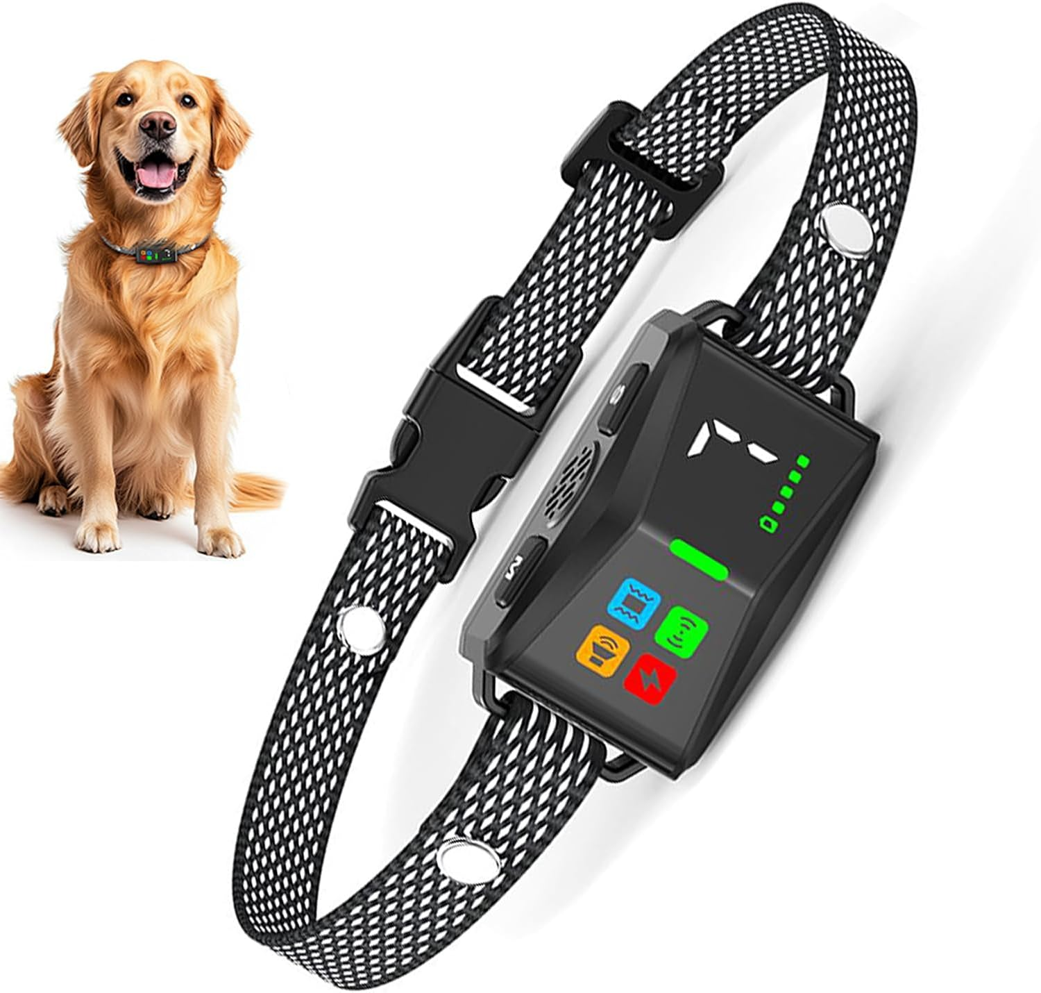 Dog Bark Collar, Ultrasonic Dog Bark Control, 6 Adjustable Modes & 7 Sensitivities, Rechargeable Smart Barking Collar, IPX6 Waterproof Dog Training Collar for Neck Size of 23-70Cm image number 4
