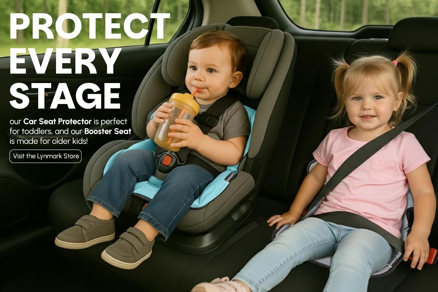 Car Seat Protector for Potty Training | Travel Potty Cover from Spillages, Nappy Leaks & Toilet Training| Piddle Pad Fits All Carseat & Buggy, Age: 6M-4 Years Old |Keeps Seat Clean & Dry! Black image number 1