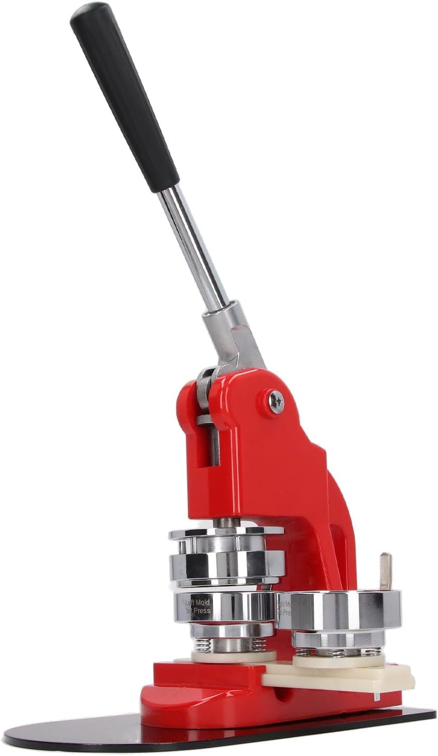 Button Maker Machine, 25/32/58Mm Pin Maker Machine, Portable Button Press Machine with 100 Button Parts Supplies, Badge Press Machine for Children DIY Gifts and Christmas (32Mm)