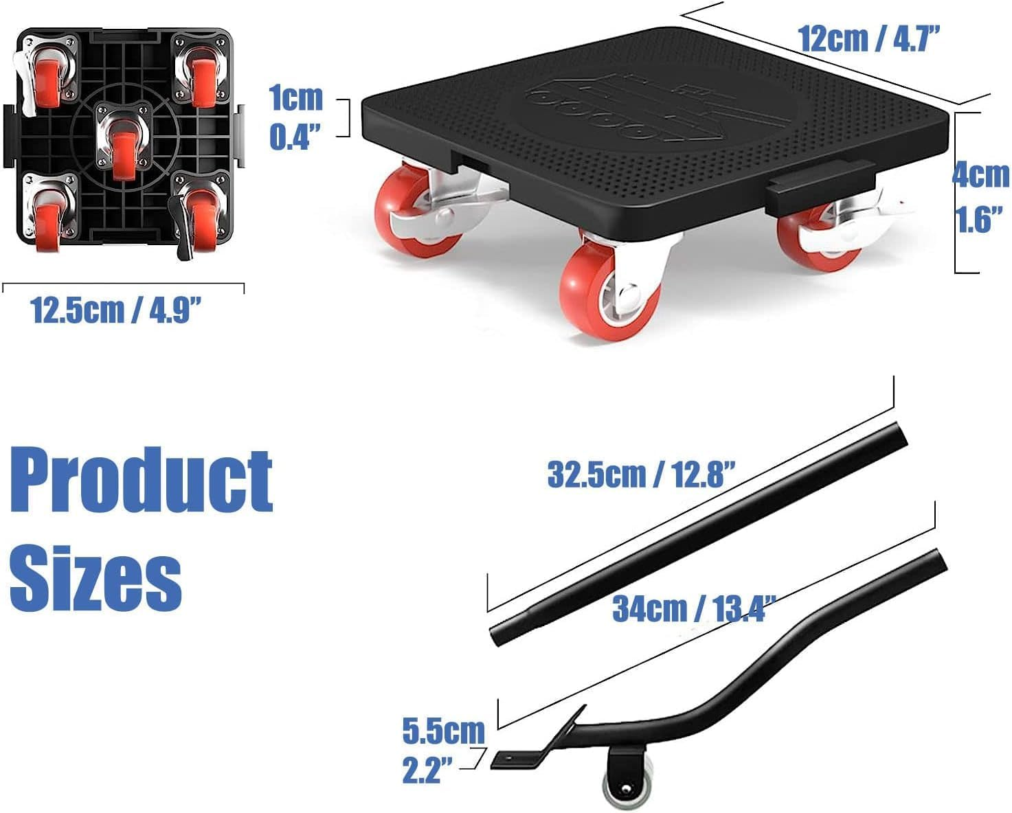 Furniture Lifter Set and Furniture Mover with 5 Wheels & Lifter Set, 360&deg; Rotation Wheels,Furniture Moving Tool, Max up for 260KG for Moving Heavy Furniture, Refrigerator, Sofa, Cabinet image number 6