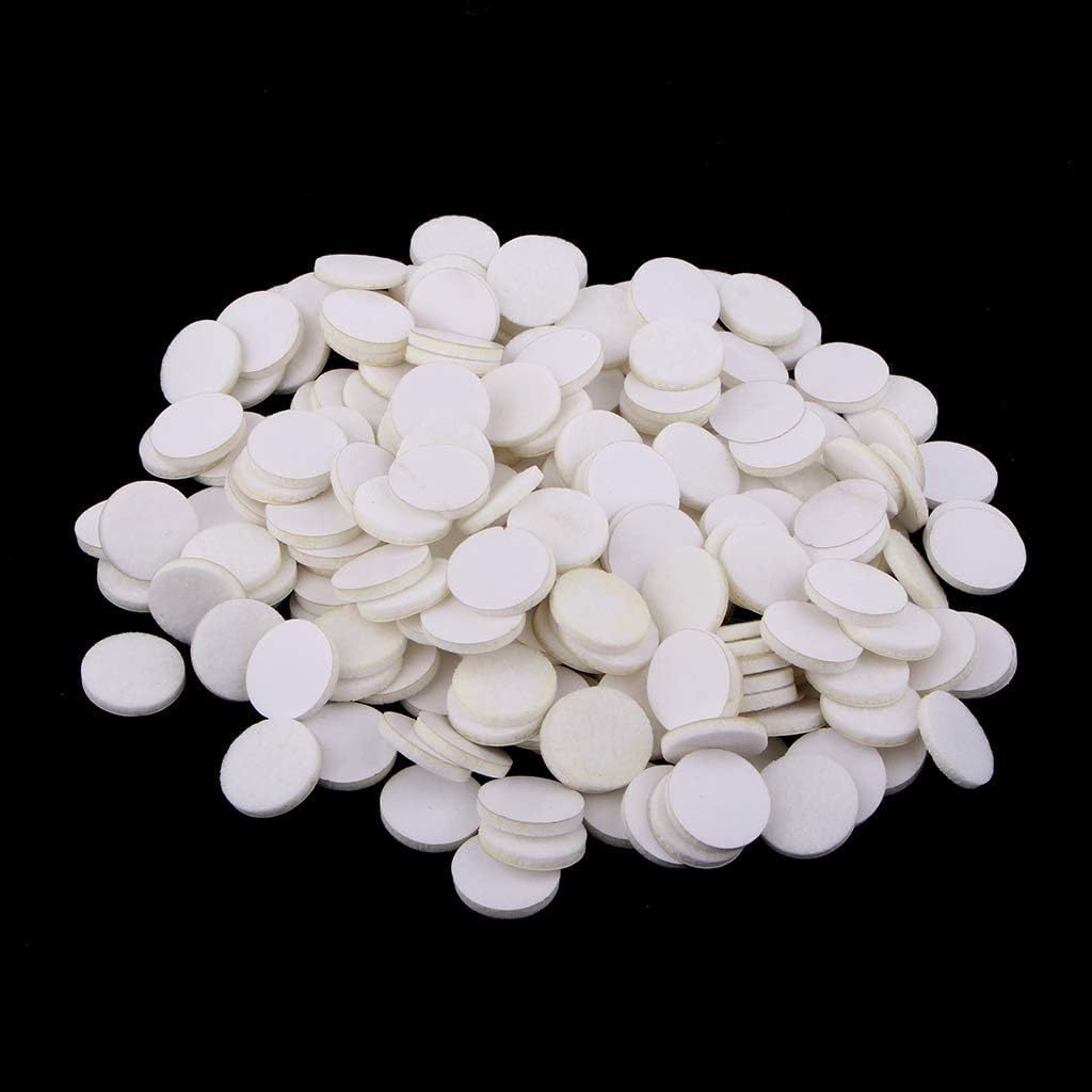 Baosity 200 Pieces 21Mm Oil Pad Colorful Felt Pads round Refill Pads for Perfume Locket Necklace Pendant Bracelet Essential Oil Diffuser Locket Accessories - White