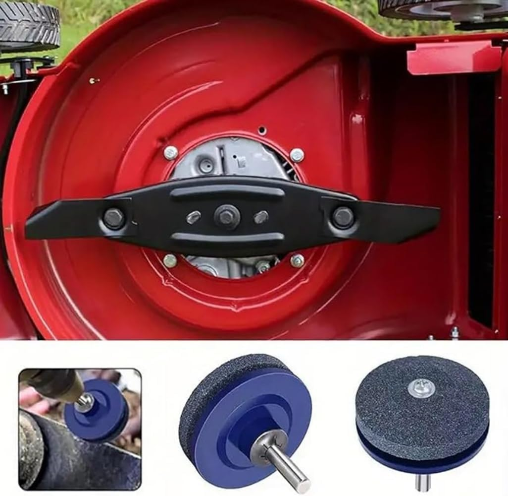 3Pcs Lawnmower Dull Blade Sharpener, New Lawn Mower Blade Sharpener Kits, Universal Blade Sharpeners for Lawn Mowers for Any Power Hand Drill image number 2