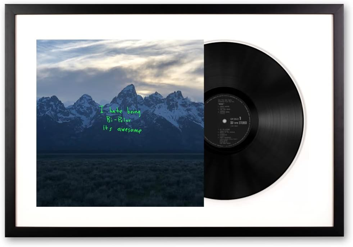 Vinyl Art Kanye West Ye Memorabilia Framed