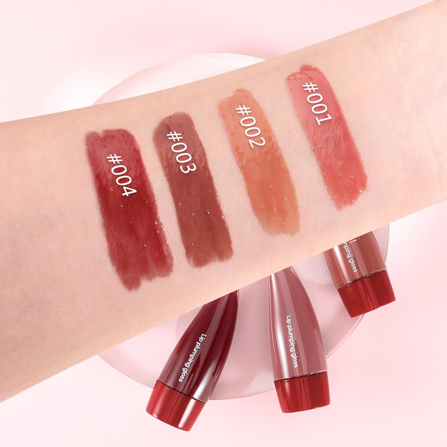 Plumping Lip Gloss,Lip Oil,Highly-Pigmented Lip Tint,Non-Sticky Lip Stain,Long-Lasting,Moisturing Lip Balm,Lip Plumper