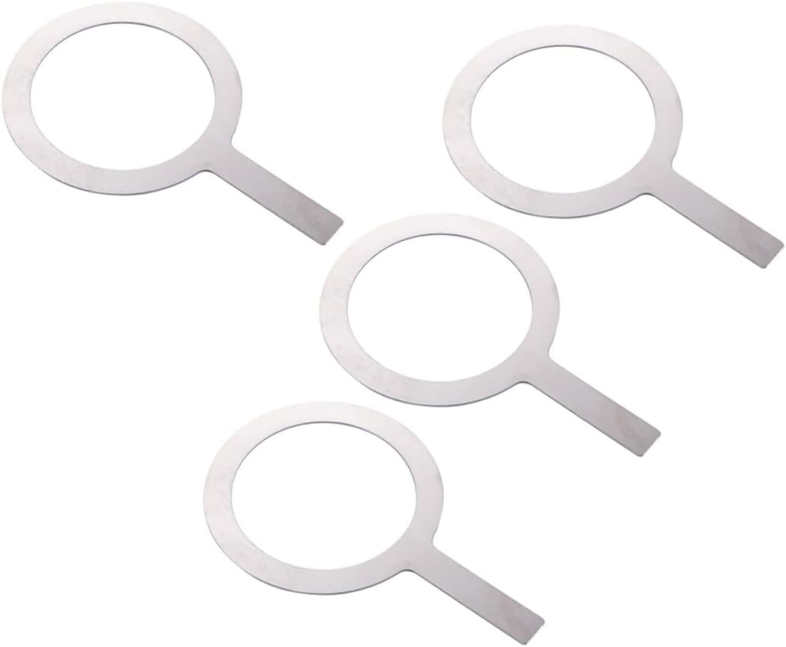 NAMOARLY 4Pcs Rust-Proof Stainless Steel Milk Tea Cup Rim Covers Handle 98Mm Diameter Baking Cup Rings Practical Multipurpose Baking Accessories for Home and Cafe image number 4