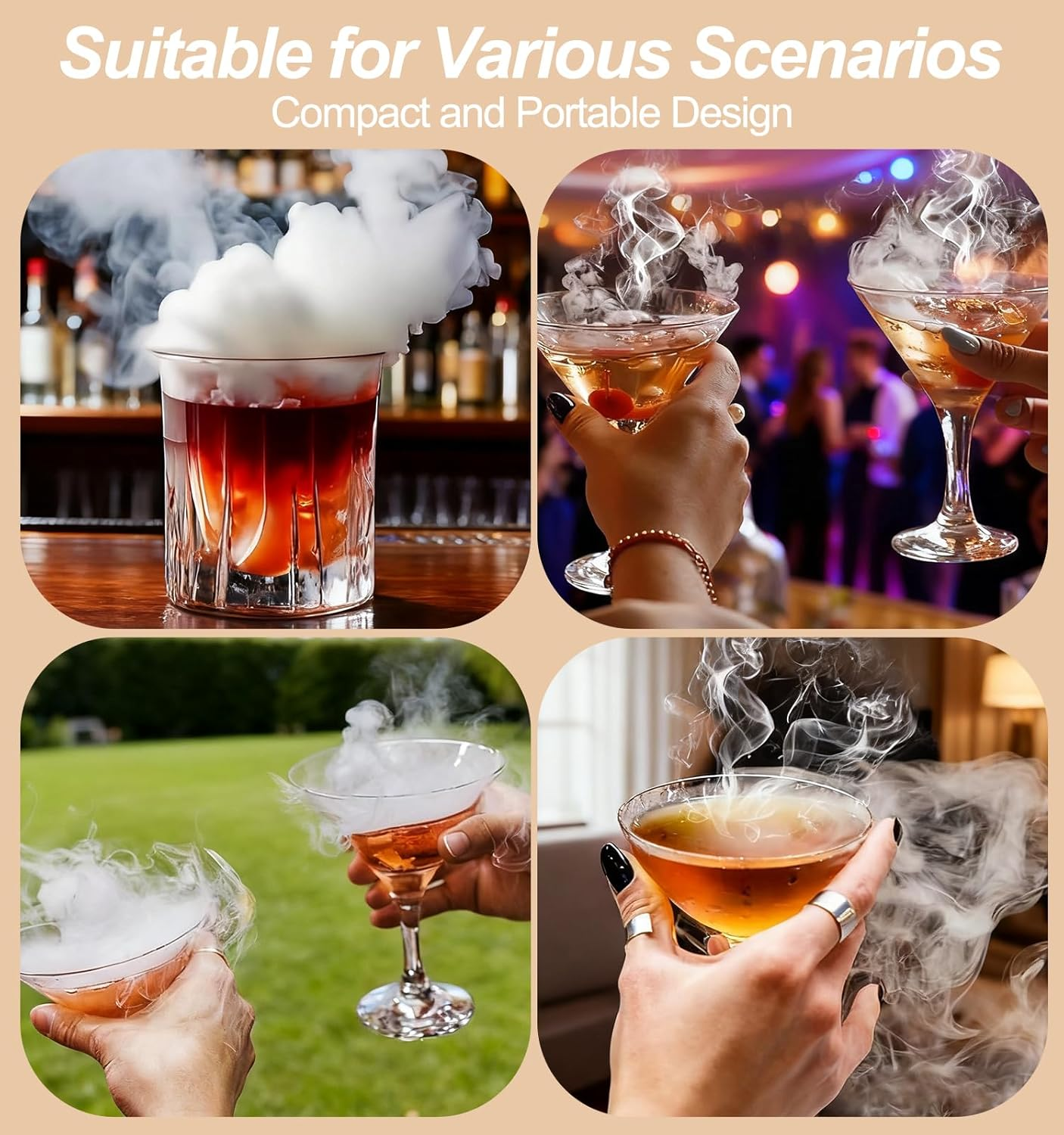 Electric Whiskey Smoker Kit Built-In Lighter,Electric Cocktail Smoker Kit with 6 Flavors Wood Chips,Rechargeable Drink Smoker Kit,No Butane Needed,Bourbon Whiskey Gifts for Men,Dad,Husband Birthday image number 1