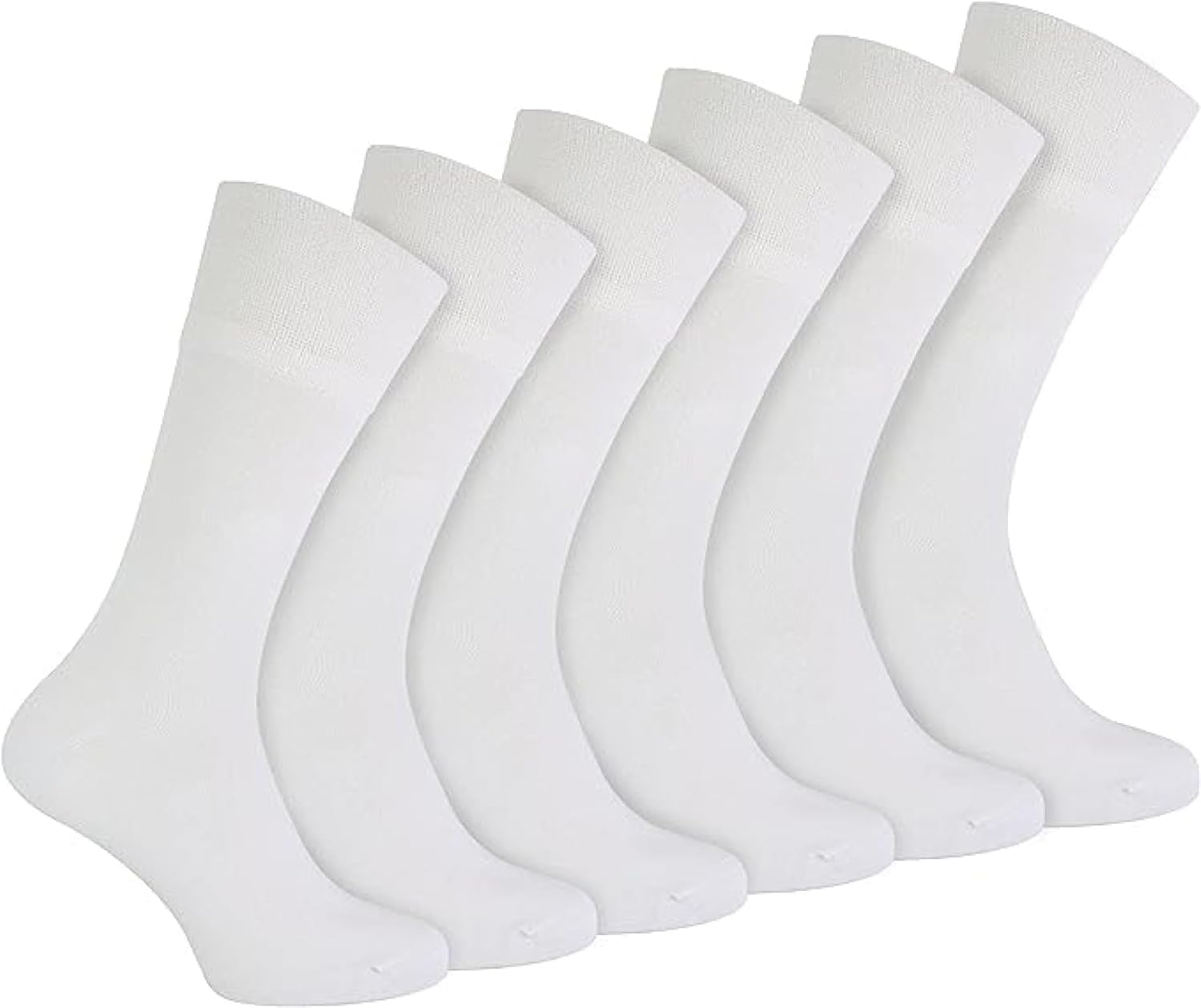 IOMI Footnurse | 6 Pack | Gentle Grip Bamboo Diabetic Socks | anti Constriction, Hand-Linked Toe Seams | Men'S Size UK 6-11