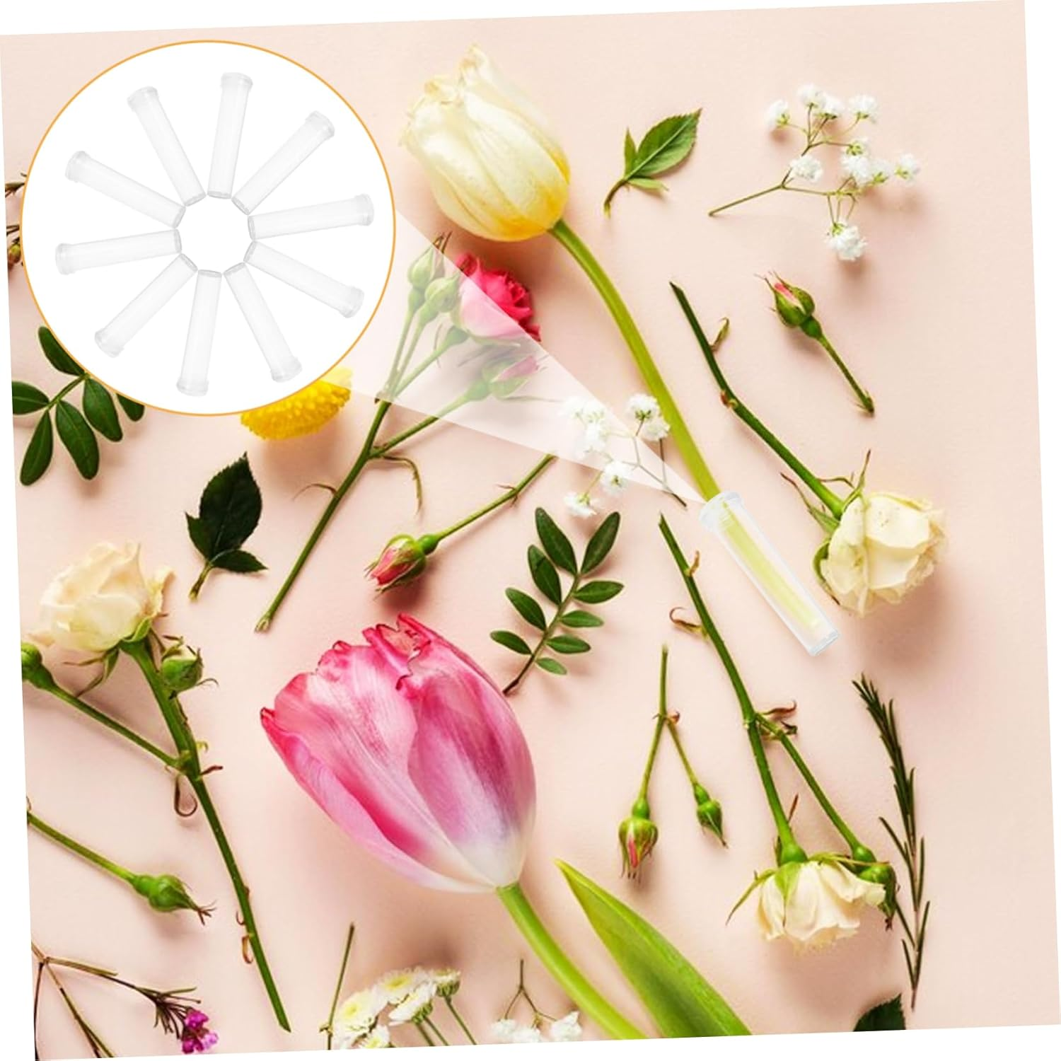 Yardenfun 200Pcs Flower Water Tube Nutrition Storage for Fresh Flowers Florist Supplies Easy to Use Water Container image number 5