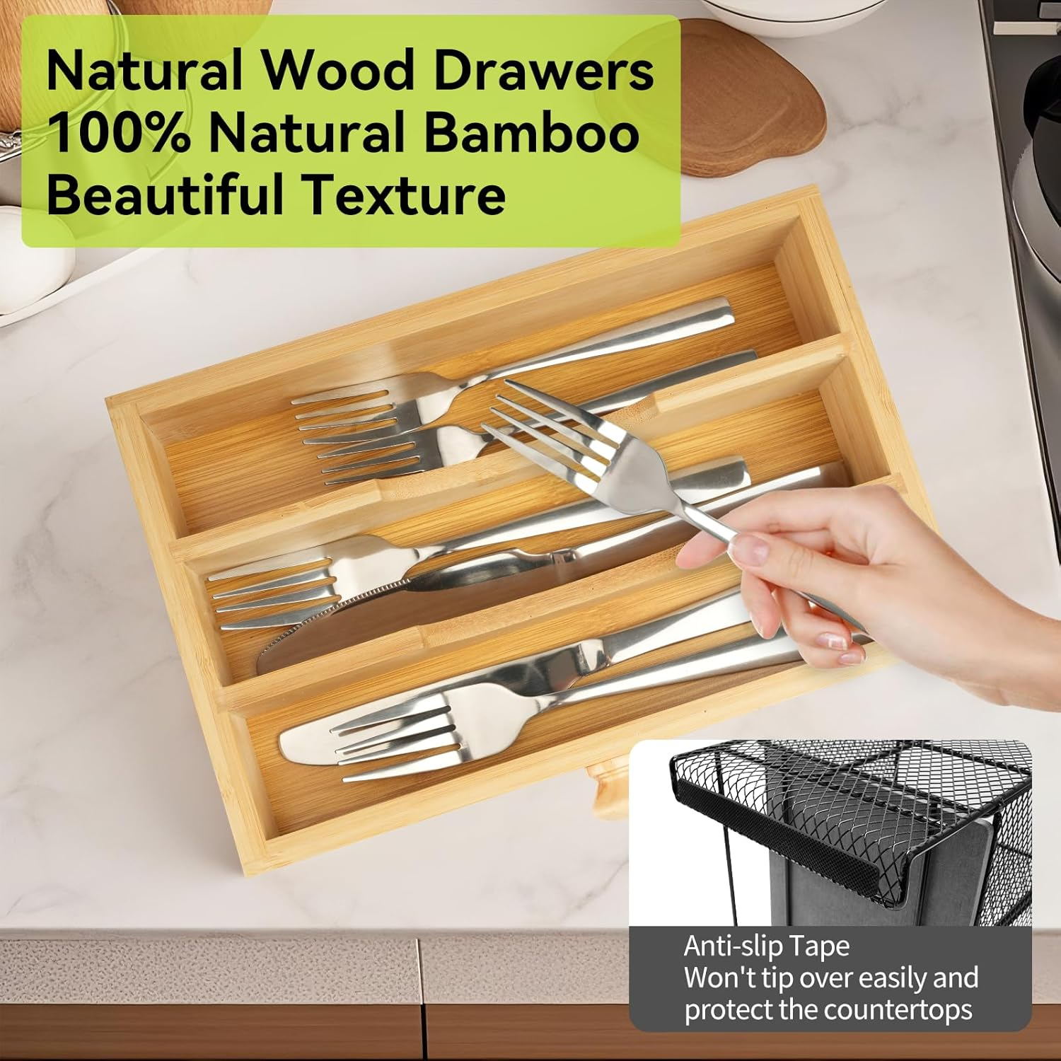 Dish Drying Rack for Kitchen Counter - Space-Saving Stainless Steel Dish Drainer with Cutlery Holder, Kitchen Storage & Organisation, 29.0 X 38.1 X 12.7 Cm, Black