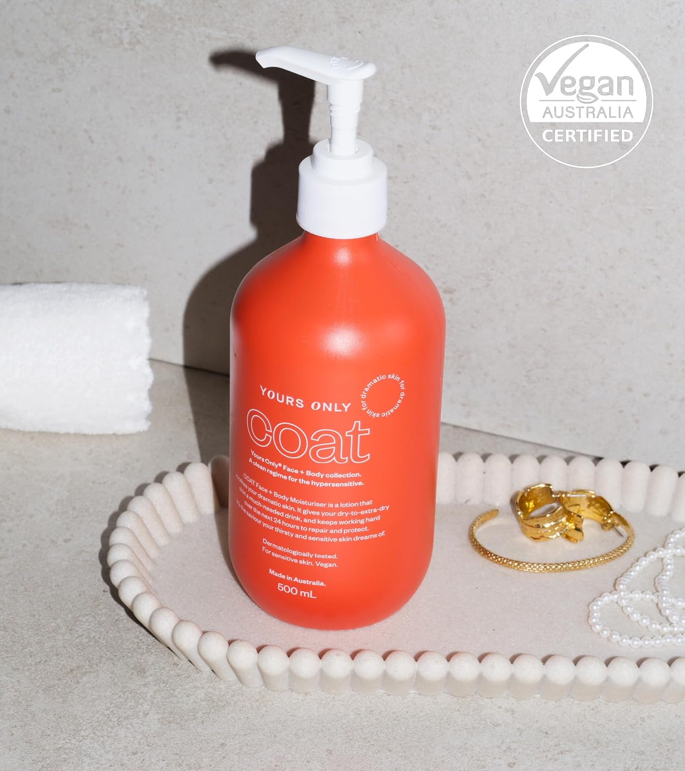 Yours Only, Nourishing Face and Body Moisturiser, 500Ml, Sensitive Skin, Eczema-Prone, All Ages, Fragrance-Free, Dermatologically Tested, Australian Made image number 3