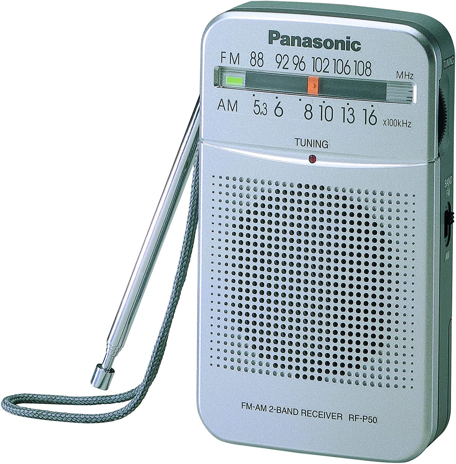 Panasonic AM/FM Handheld Pocke Radio (RF-P50DGC-S) (Renewed) image number 3