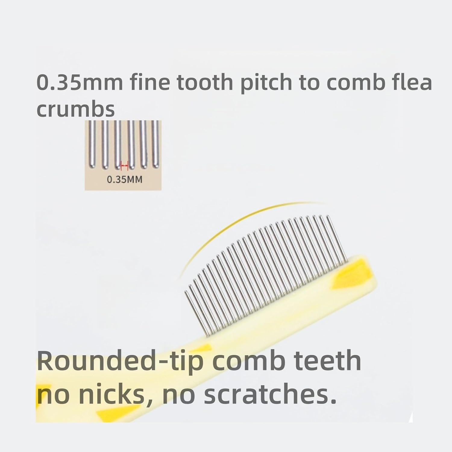 Kawlxpp Mini Pet Face & Detail Grooming Set Rounded-Tip Stainless Steel Comb & Scissors Safe for Eyes, Paws & Sensitive Areas 2-Piece Kit for Dogs & Cats image number 5