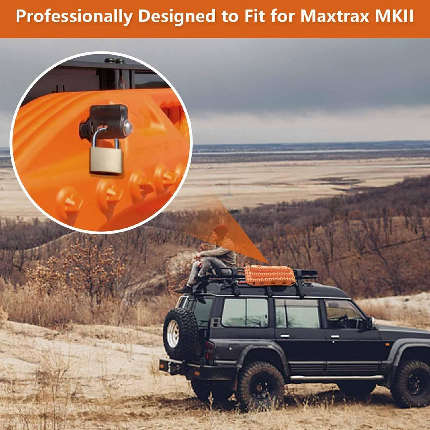 4PCS Mounting Pins for Maxtrax MKII Recovery/Traction Boards, Lockable Theftproof Safety Mounting Pins Set, Traction Board Mounting Kit Mounting Pins Kits image number 3