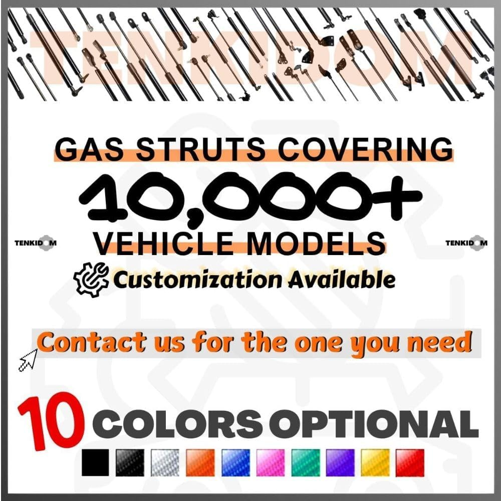 TENKIDOM Pickup Tailgate Assists Compatible with Mazda BT-50 TF 2020-2024 Shock Lift Supports Rear Gas Dampers Springs Kit No-Drill Bolt-On image number 3