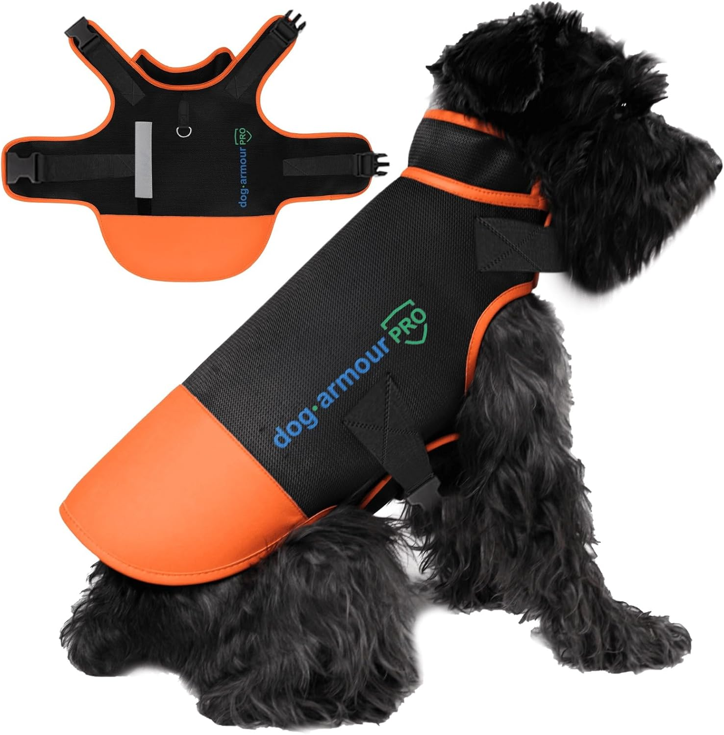 Dog Armour PRO Protective Dog Harness Vest for Dogs &ndash; Shield Your Pet from Raptor and Animal Attacks &ndash; Adjustable, Choke Free, Waterproof, Reflective (XXS, Blue)