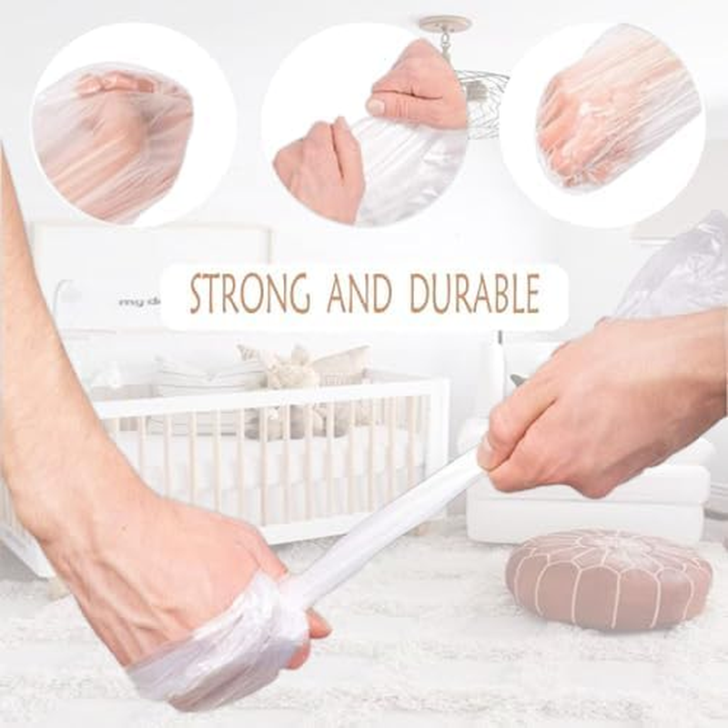 200M Nappy Bin Refill, Nappy Bin Liners, Disposable Bin Bags for Nappies Compatible with Tommee Tippee Twist & Click Refill, Sangenic Tec & Simplee Sangenic Nappy Bins, Baby Nappy Bags image number 2