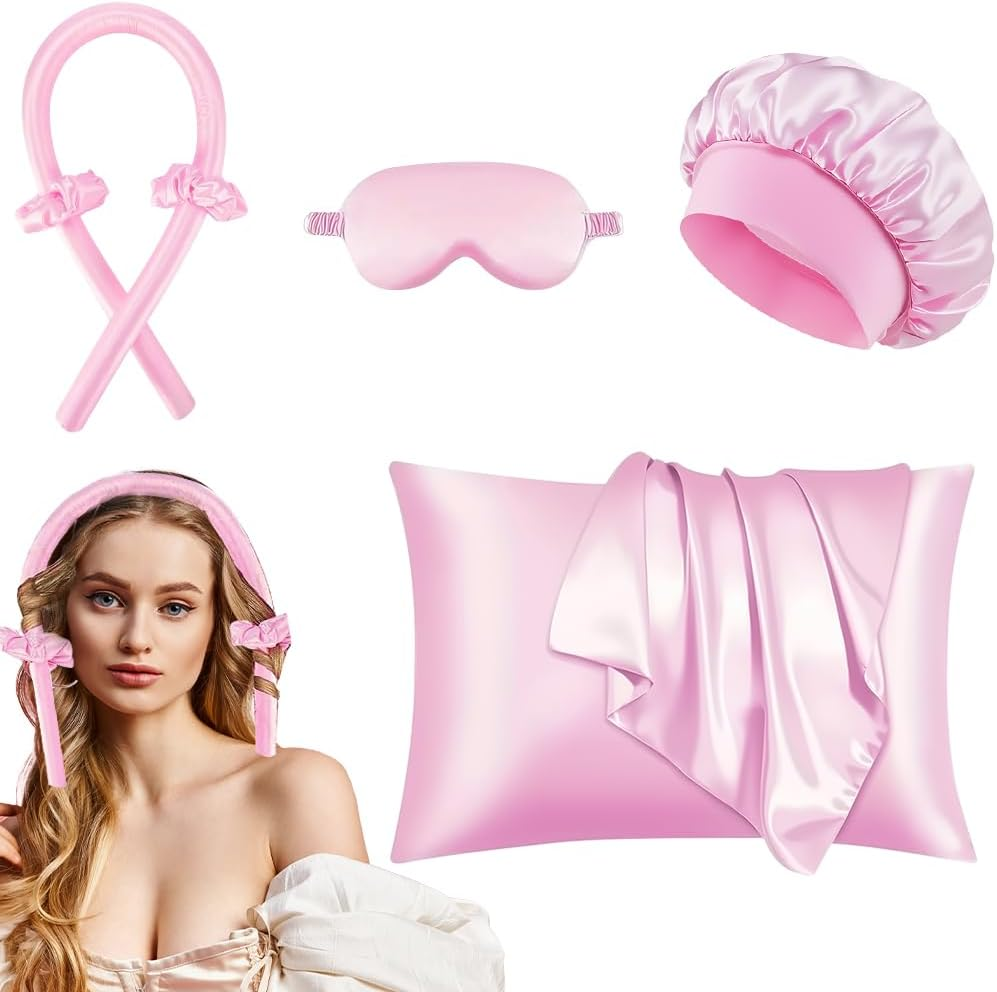 AOOWU Curlers Curls without Heat, Heatless Curls Band, Hair Curlers Overnight Long Hair, Gift 6-Piece Set Velvet with Hairpin Non-Slip Curls Overnight DIY Hair Curler for Medium Long Hair image number 5