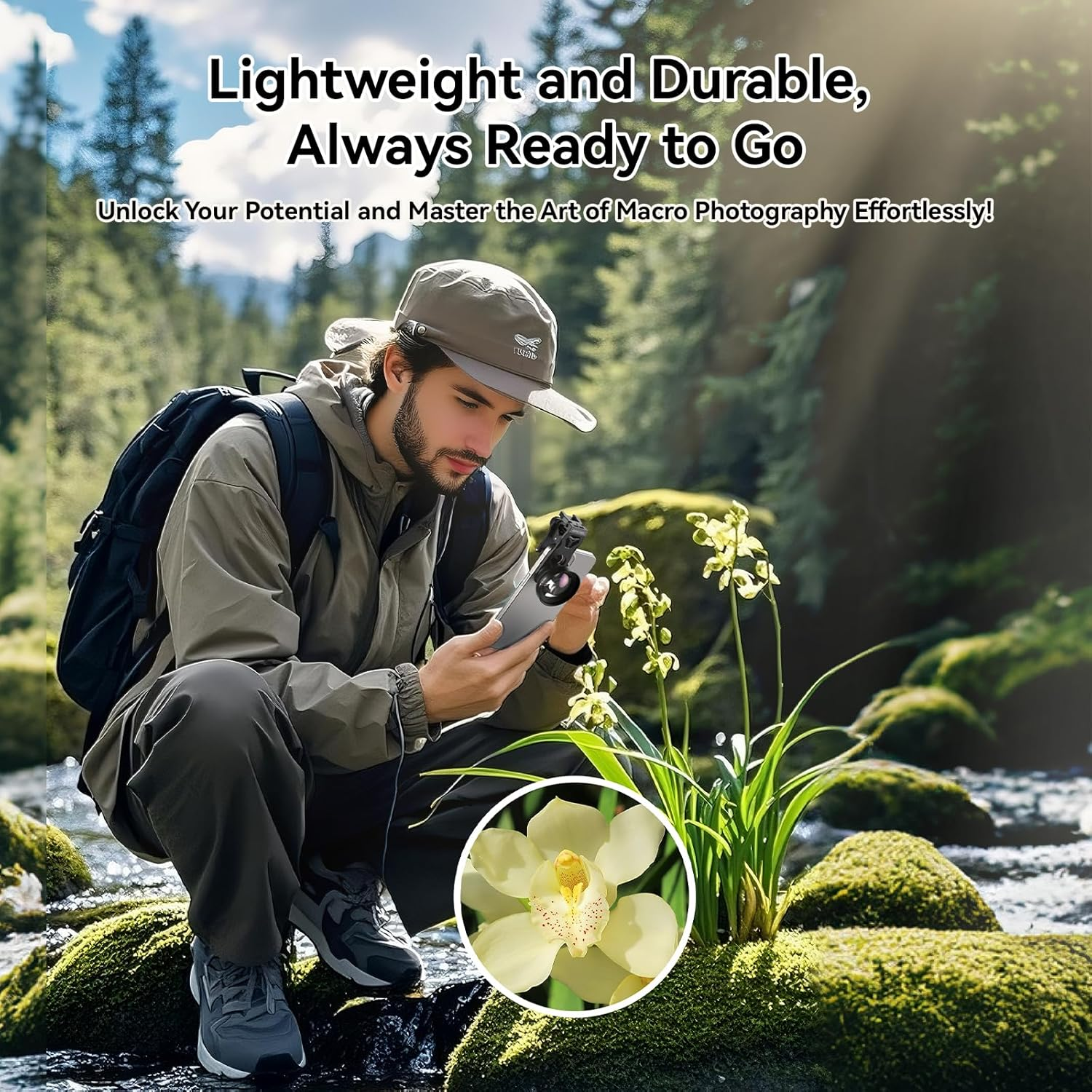 APEXEL 100Ultra Macro Lens - Enhanced Version Smartphone Lens for Iphone, Samsung, Pixel | Professional Macro Photography of Flowers, Iinsects, Jewelry, Food Details and Other Small Objects image number 1