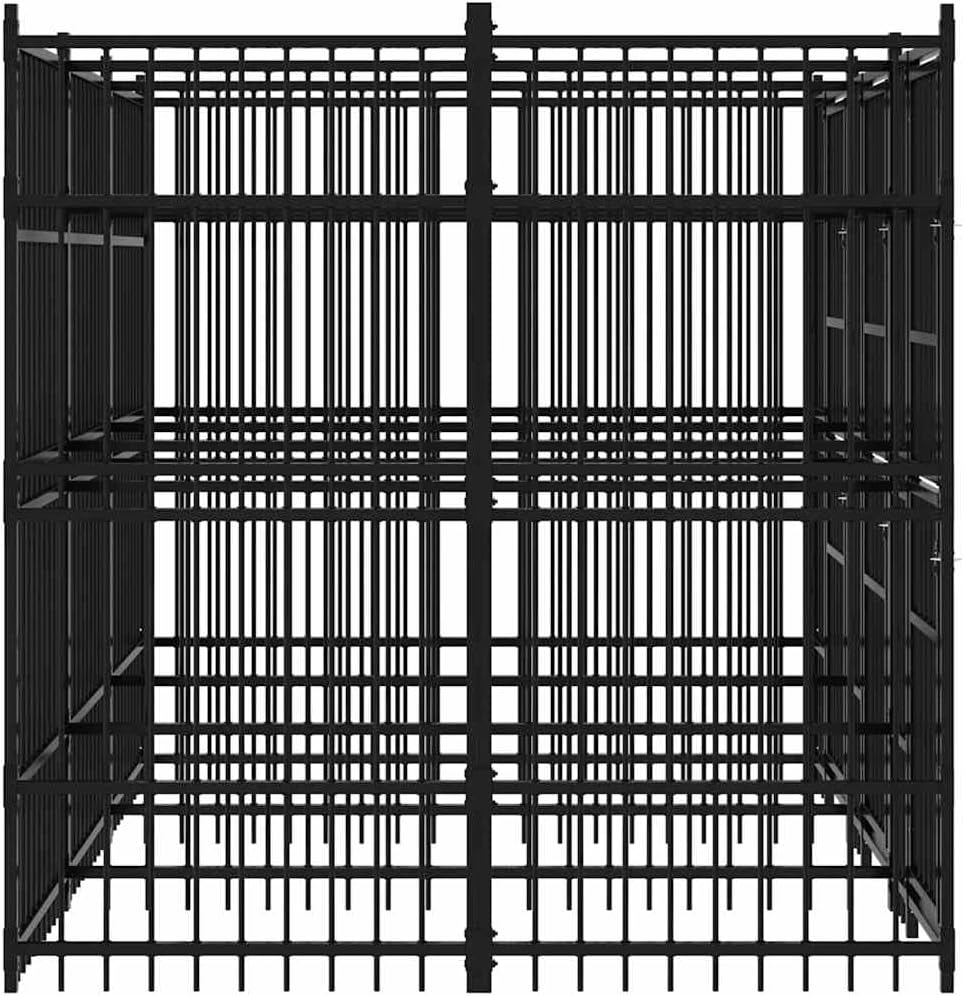 Outdoor Dog Kennel Steel 5.53 M&sup2; Large Pet Enclosure Safe Durable Weatherproof image number 6