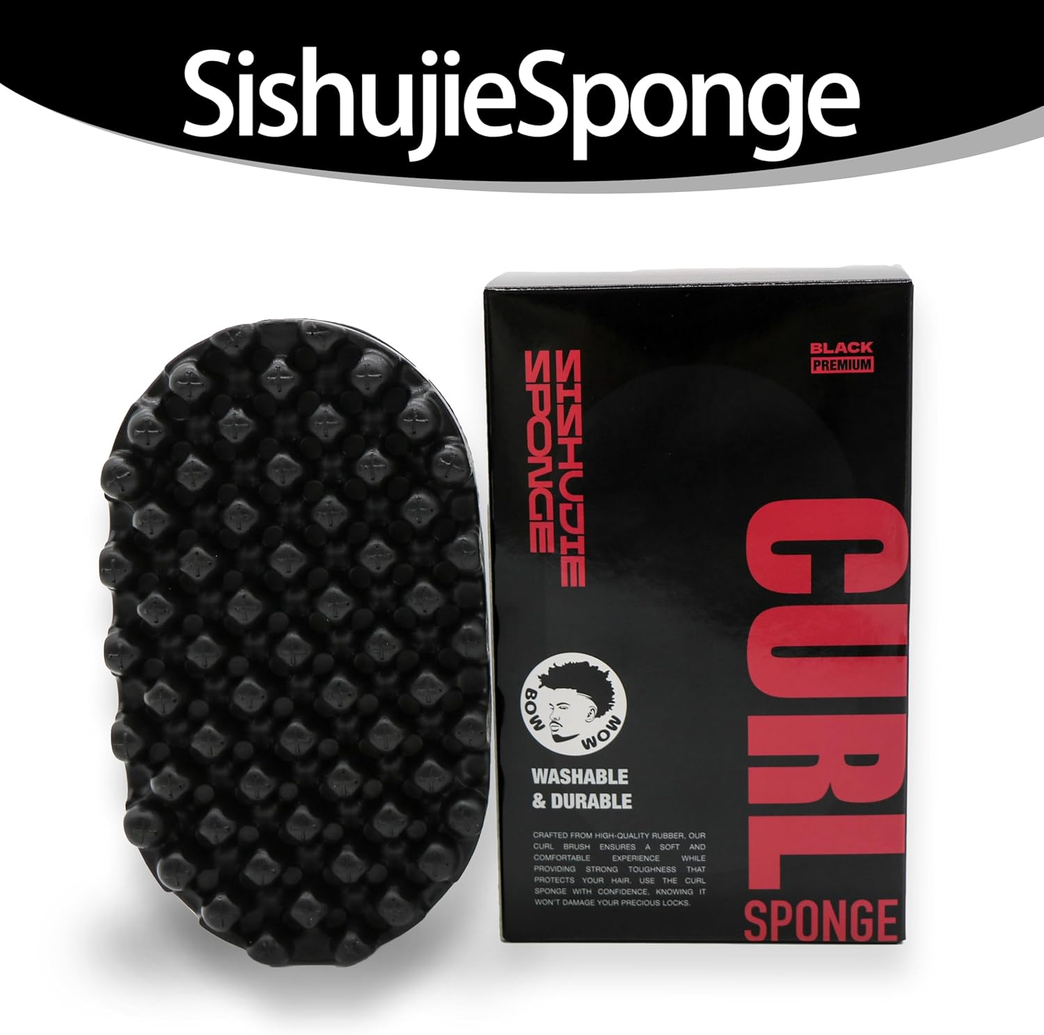 Sishujiesponge Curl Defining Brush for Curly Hair Wet, Bounce Curl Brushes, Curly Hair Brush with Sponges, Hair Sponge for Barbers,Very Suitable for African Rolls, 1 Pack. image number 4