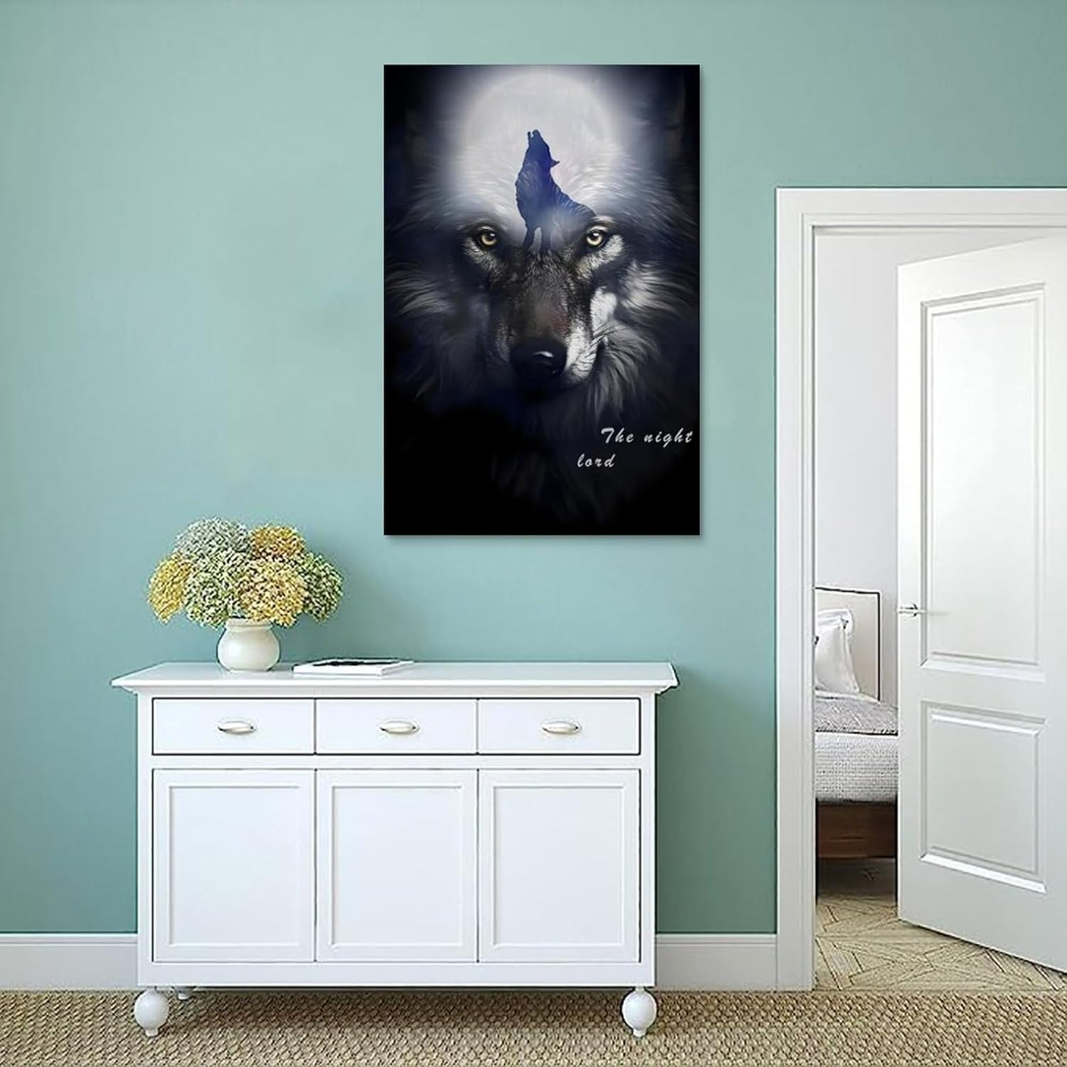 The King of Night Poster Canvas Painting Wall Art Picture Home Decor Print for Bedroom Living Room Dorm Study Bar Office 16X24Inch(40X60Cm) Unframe-Style image number 1