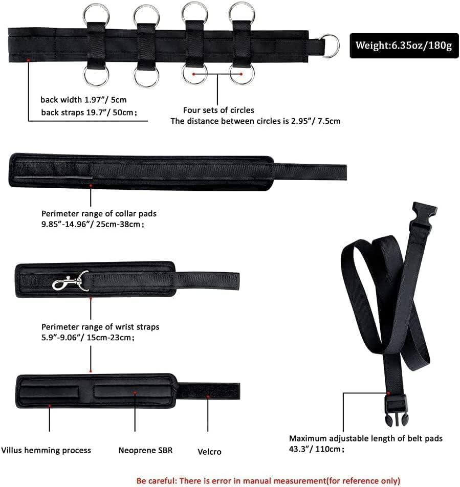 Bed Bondage Restraints Sex Adult,Bdsm Sex Handcuffs Bed Restraint Straps for Couples, Bed Sex Bondage Romance Straps for Couple,Sexy Toys Set with Adjustable Wrists Ankle Cuffs Sweater R7 image number 2