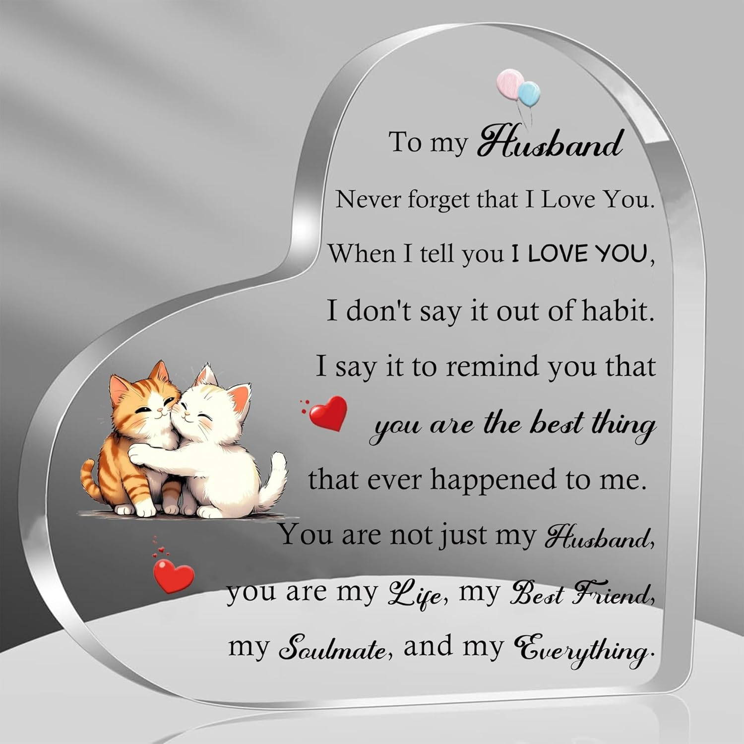 Husband Gifts for My Man Gift Birthday Heart Signs Bookmark 2PC Set Wedding Anniversary Presents Soulmates My Lover Plaques Christmas Valentines Day Keepsake for Him I Love You Romantic Gifts - Wife image number 2