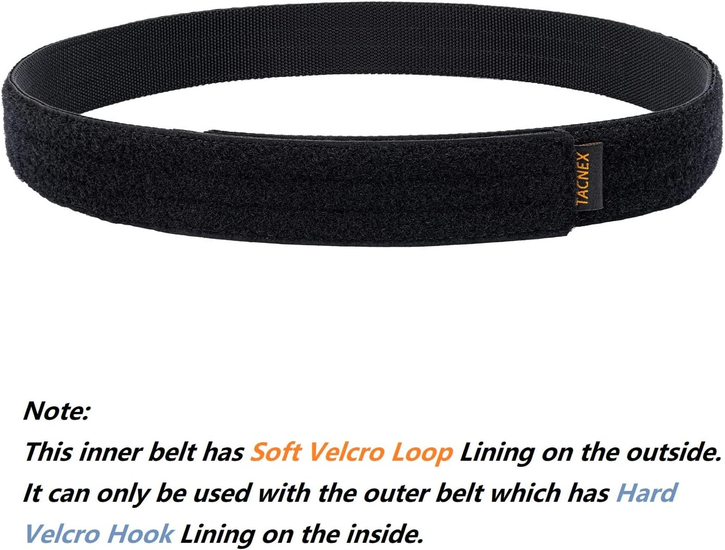 TACNEX Inner Belt for Duty Belt 1.5" Loop Liner Belt Tactical under Belt image number 1