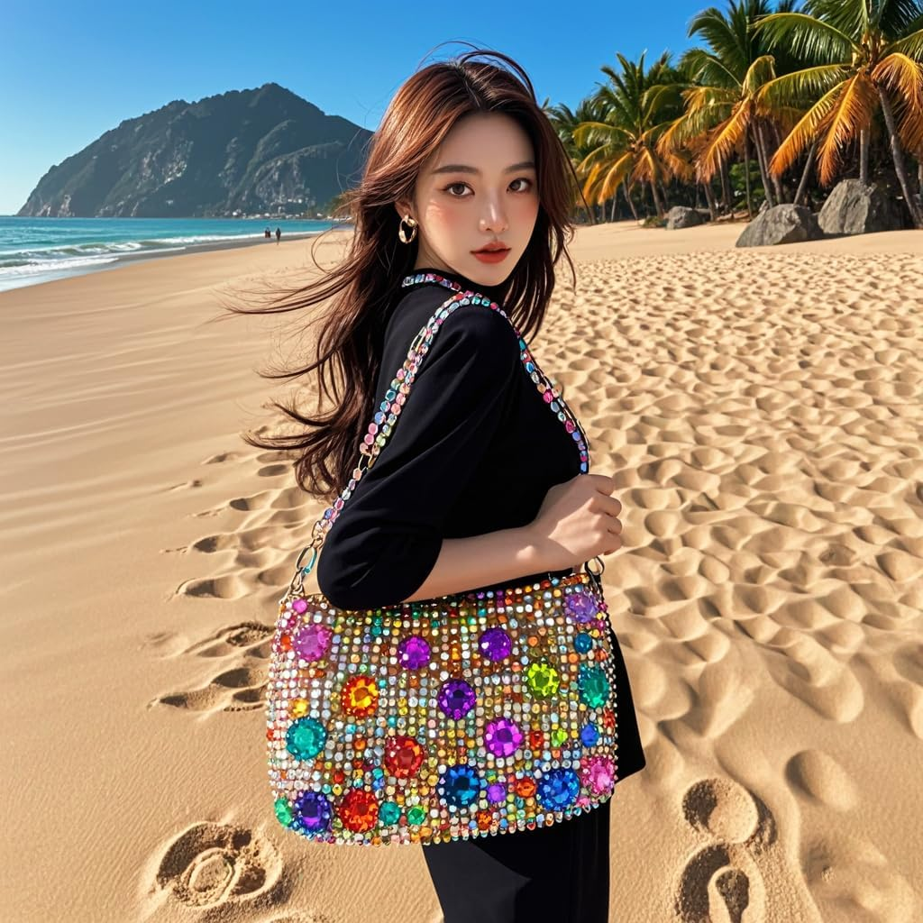 Mix Sizes 300Pcs Crystal Clear AB Nail Art Rhinestones DIY Non Hotfix Flatback Acrylic Nail Stones Gems for 3D Nails Art Decorations Lake Blue AB - Dark Blue Ab image number 5