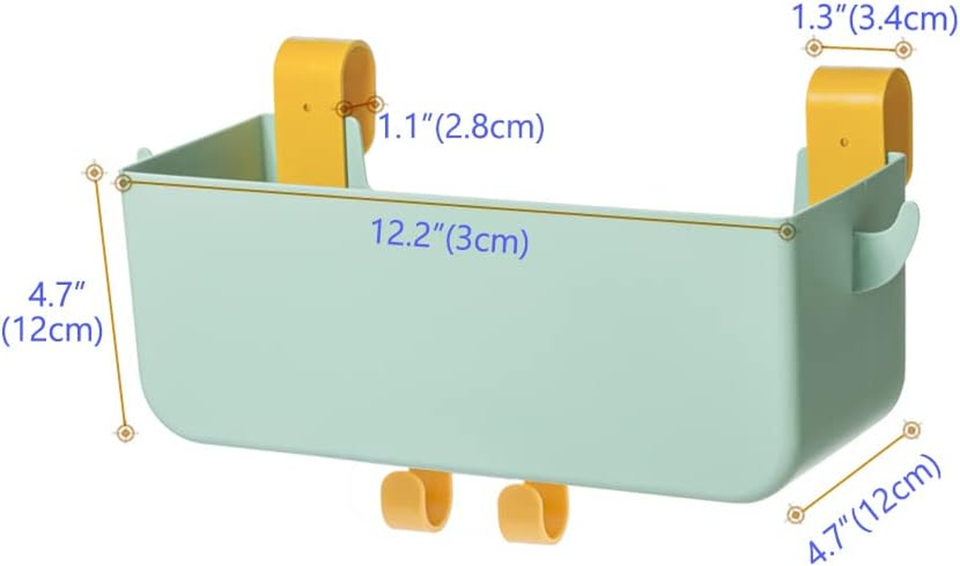 Poeland Bedside Hanging Storage Basket Multi-Function Organizer Caddy Remote Holder Light Green