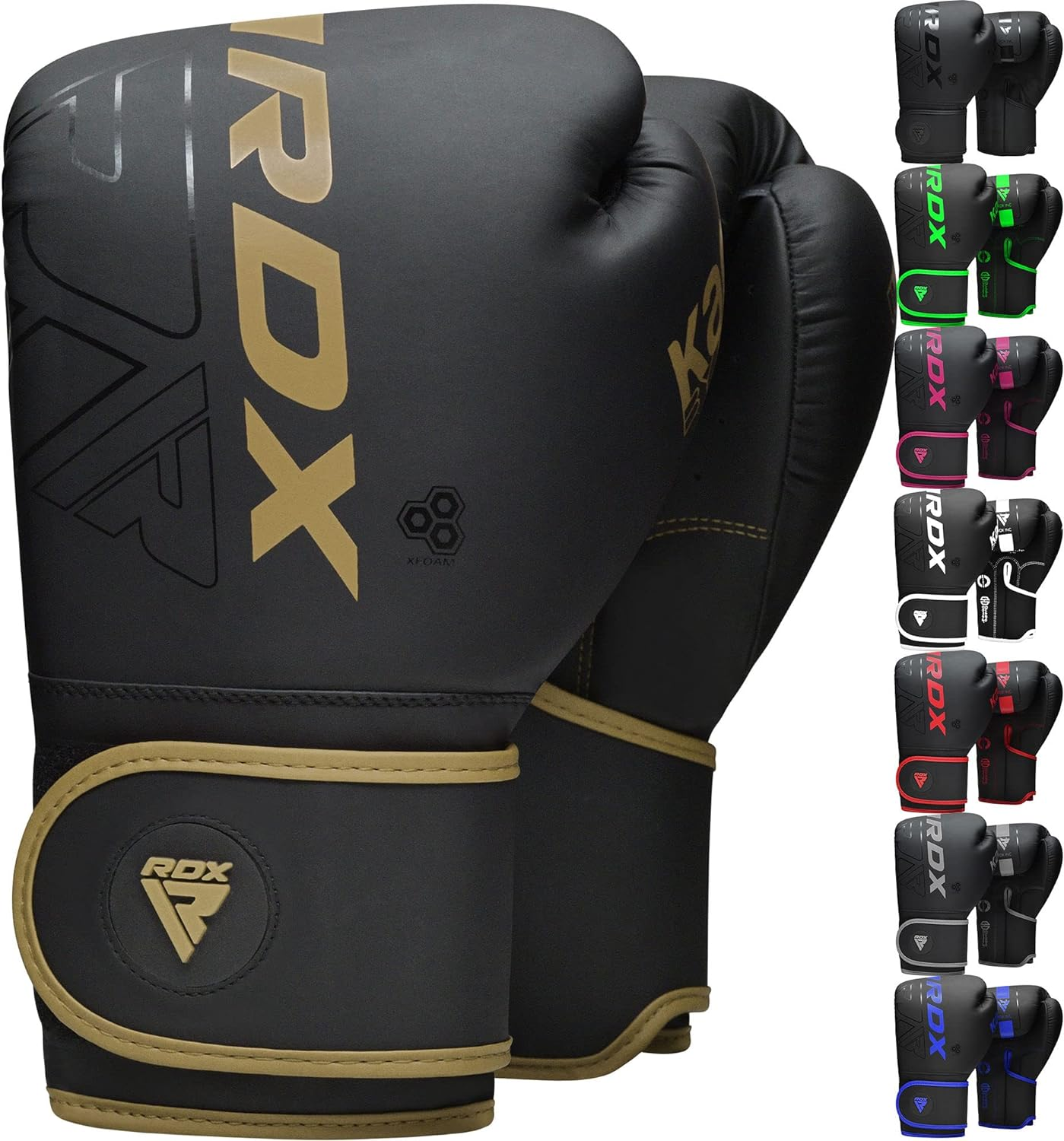 RDX Kids Boxing Gloves Sparring and Muay Thai Maya Hide Leather, Kara Patent Pending Junior Training Mitt for Kickboxing, Punch Bag, Focus Pads, MMA, Thai Pad, Double End Ball Punching Fight Gloves